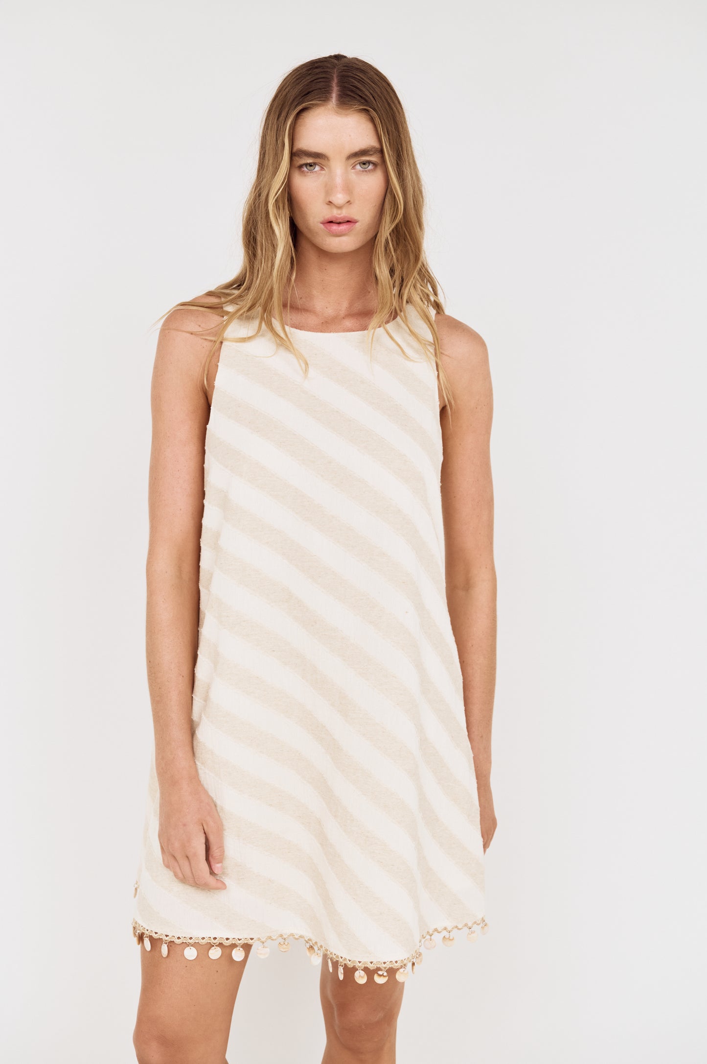 Pre order OCT RESORT - Kaia Shell Tassel Mini Dress