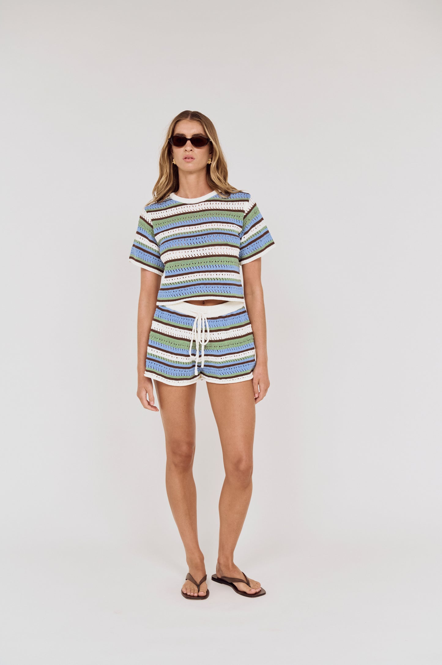 Pre order OCT RESORT - Bellise Crochet Cropped Tee