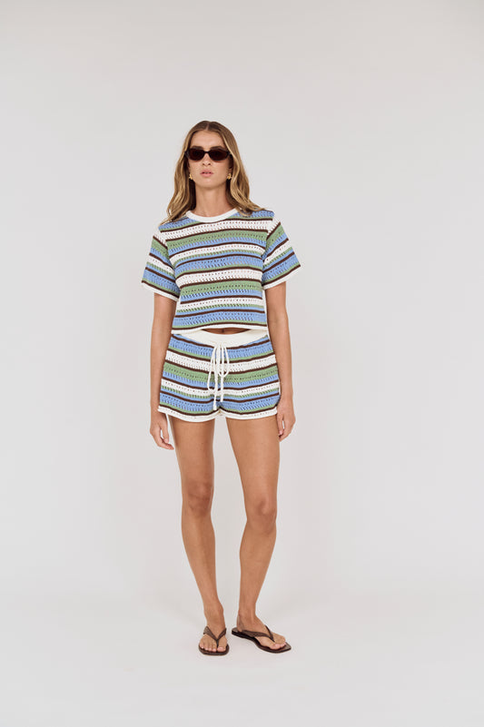 Pre order OCT RESORT - Bellise Crochet Cropped Tee