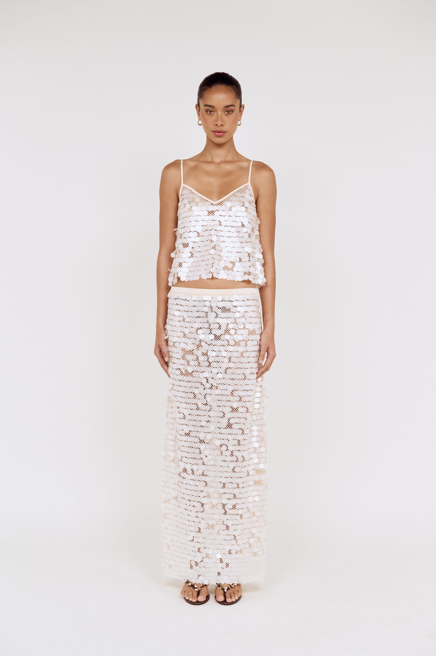 Pre order FEB - Marlee Sequin Crochet Top