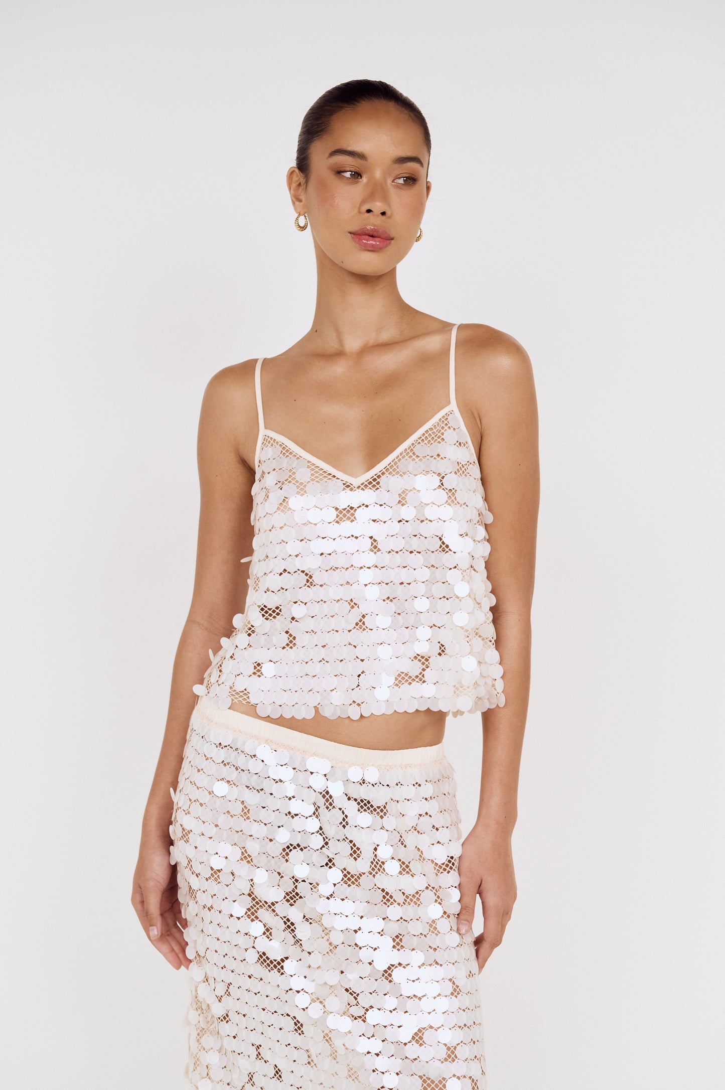 Pre order FEB - Marlee Sequin Crochet Top