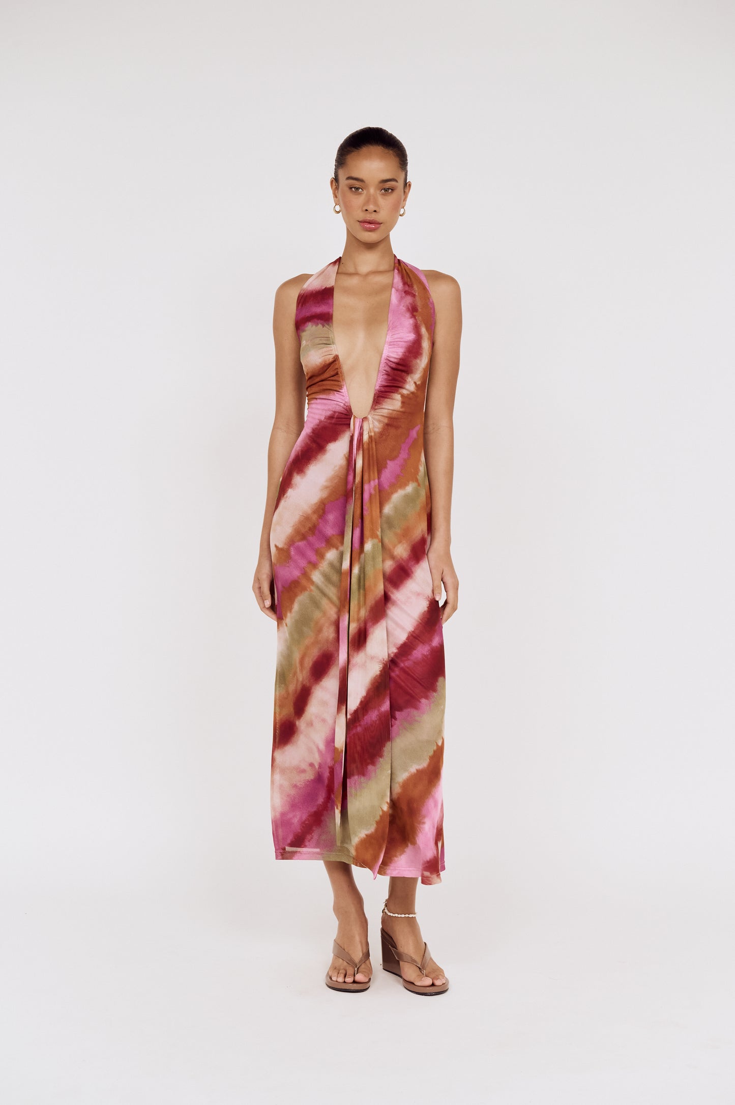 Pre order MAR - Carly Plunge Maxi Dress