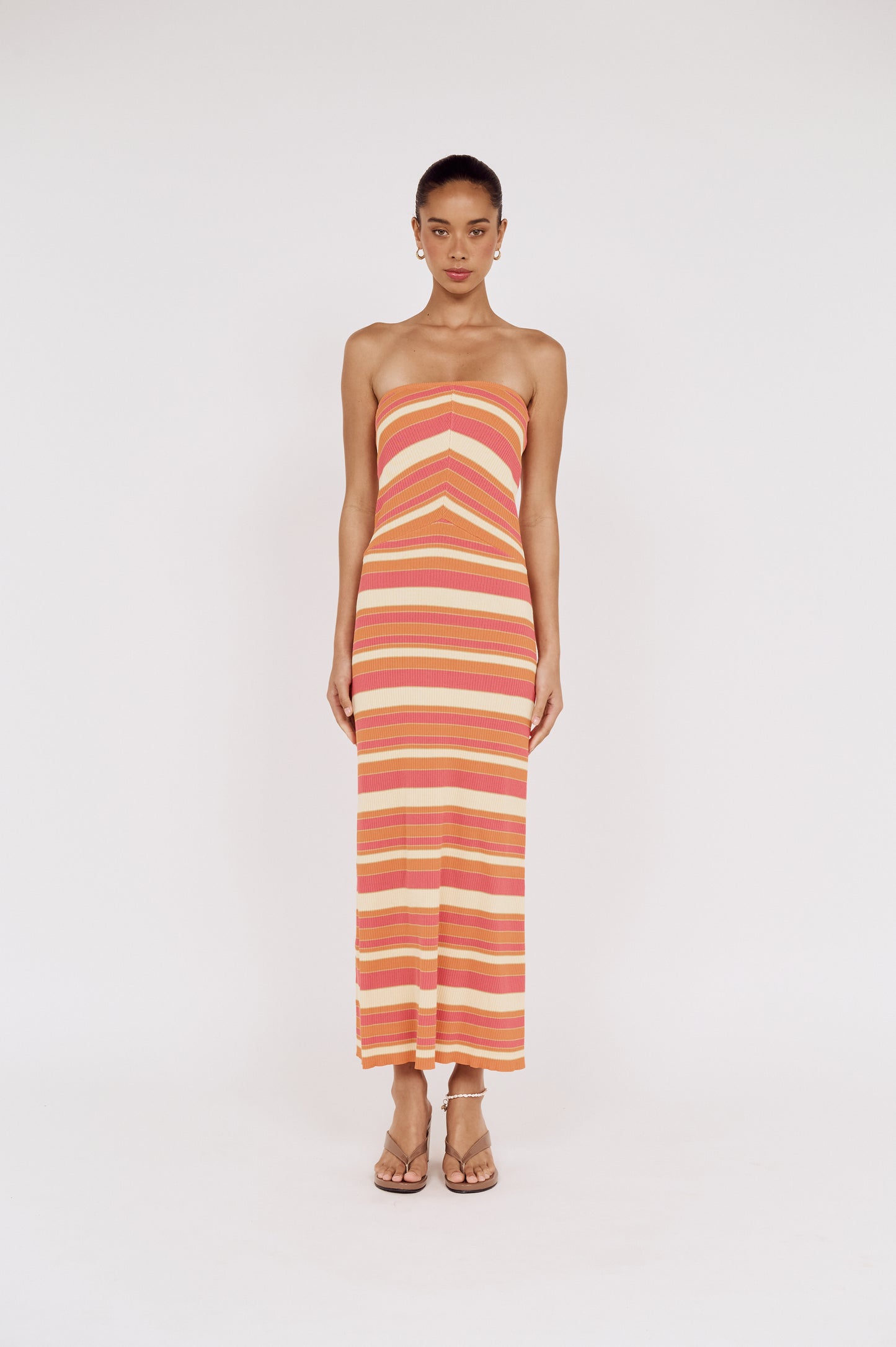 Pre order MAR - Selena Knit Strapless Maxi Dress