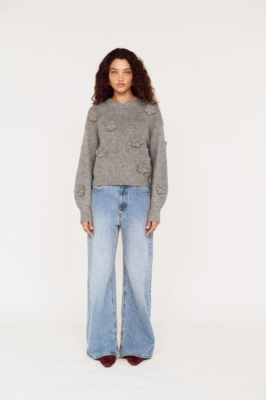 Pre Order JUNE - Vera Floral Applique Knit