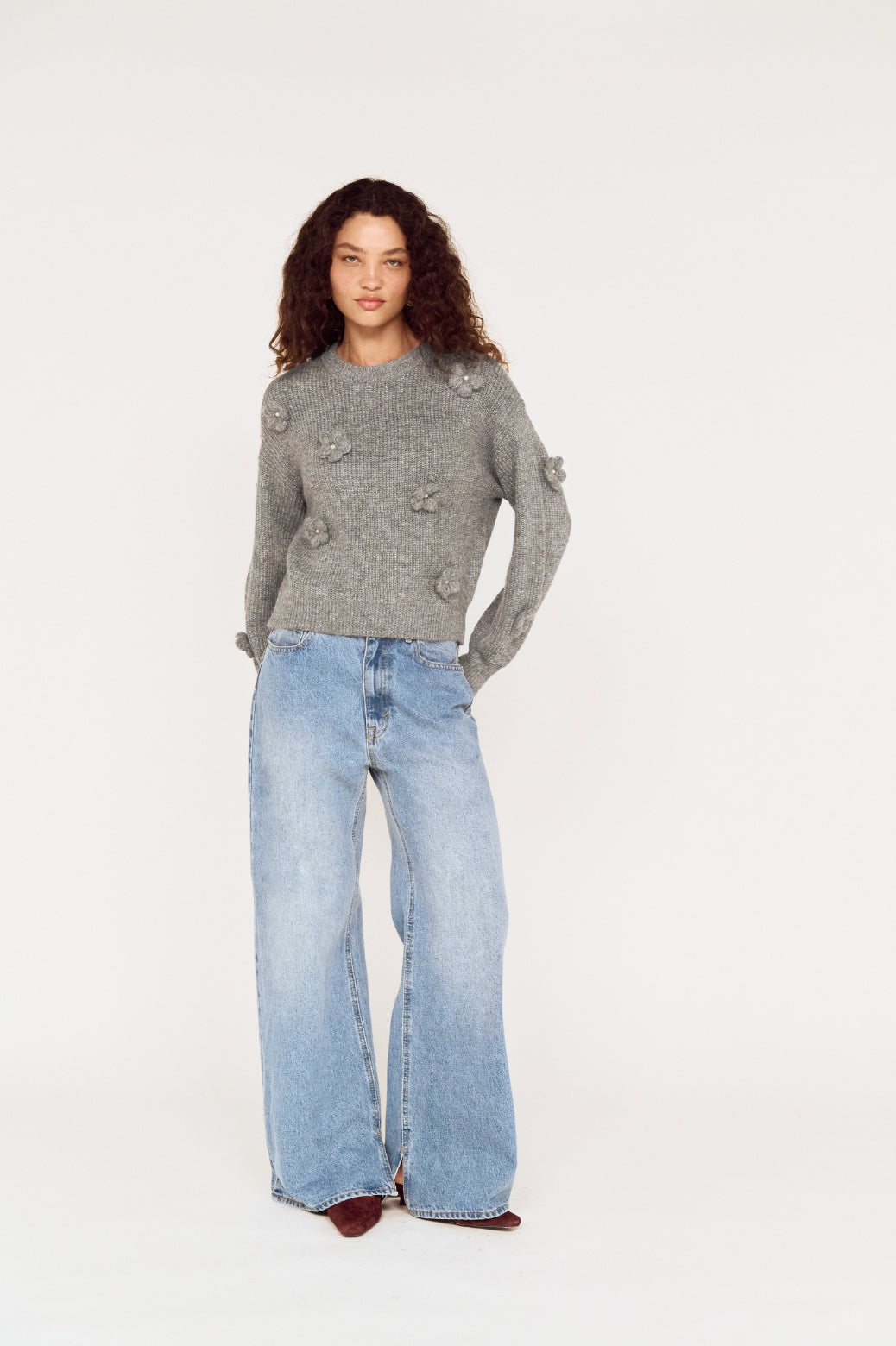 Pre Order JUNE - Vera Floral Applique Knit