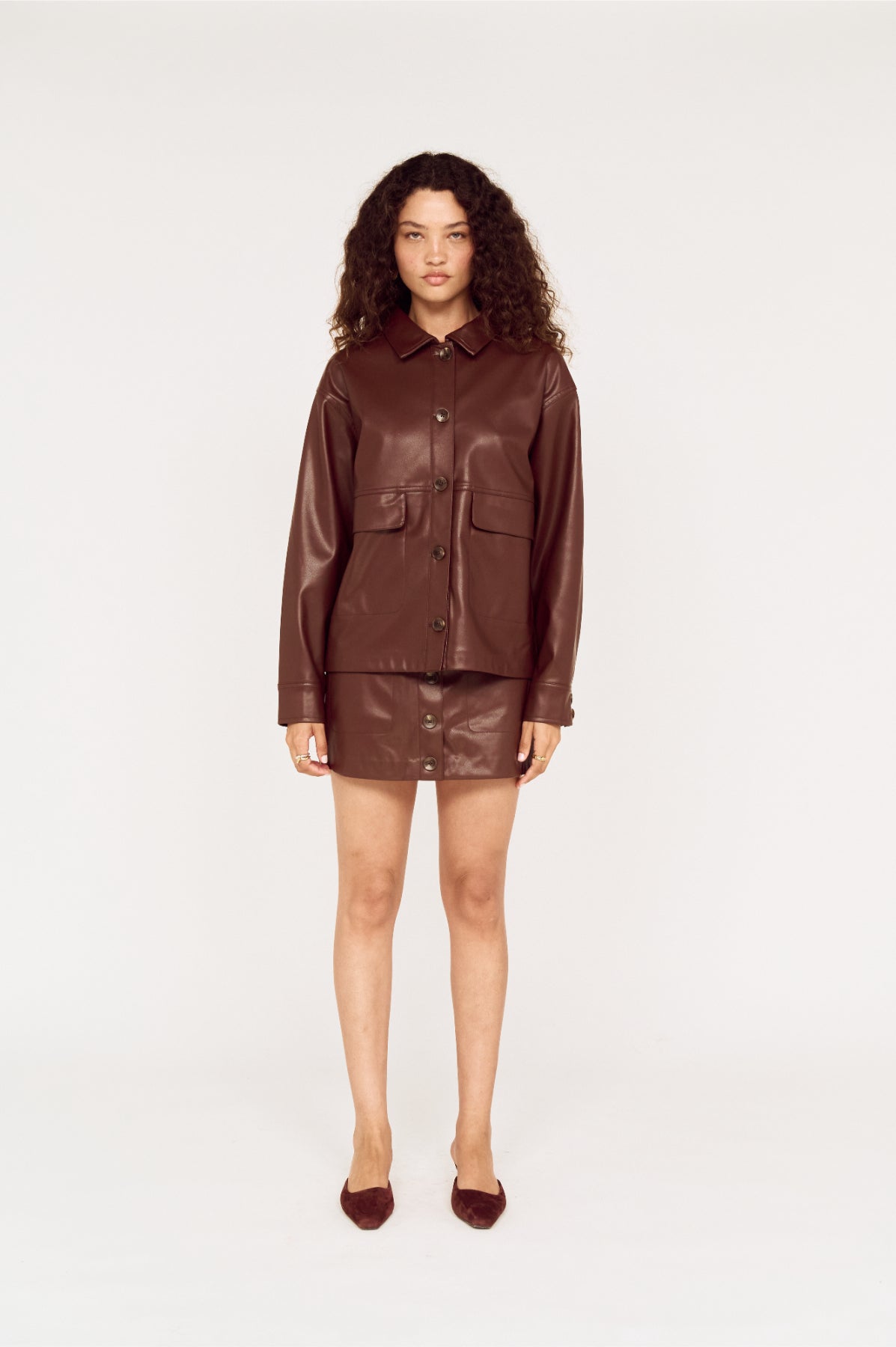 Pre Order MAY - Singrid Faux Leather Jacket