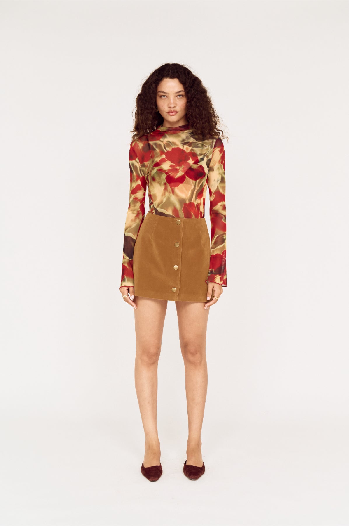 Pre Order MAY -Faye Faux Suede Mini Skirt