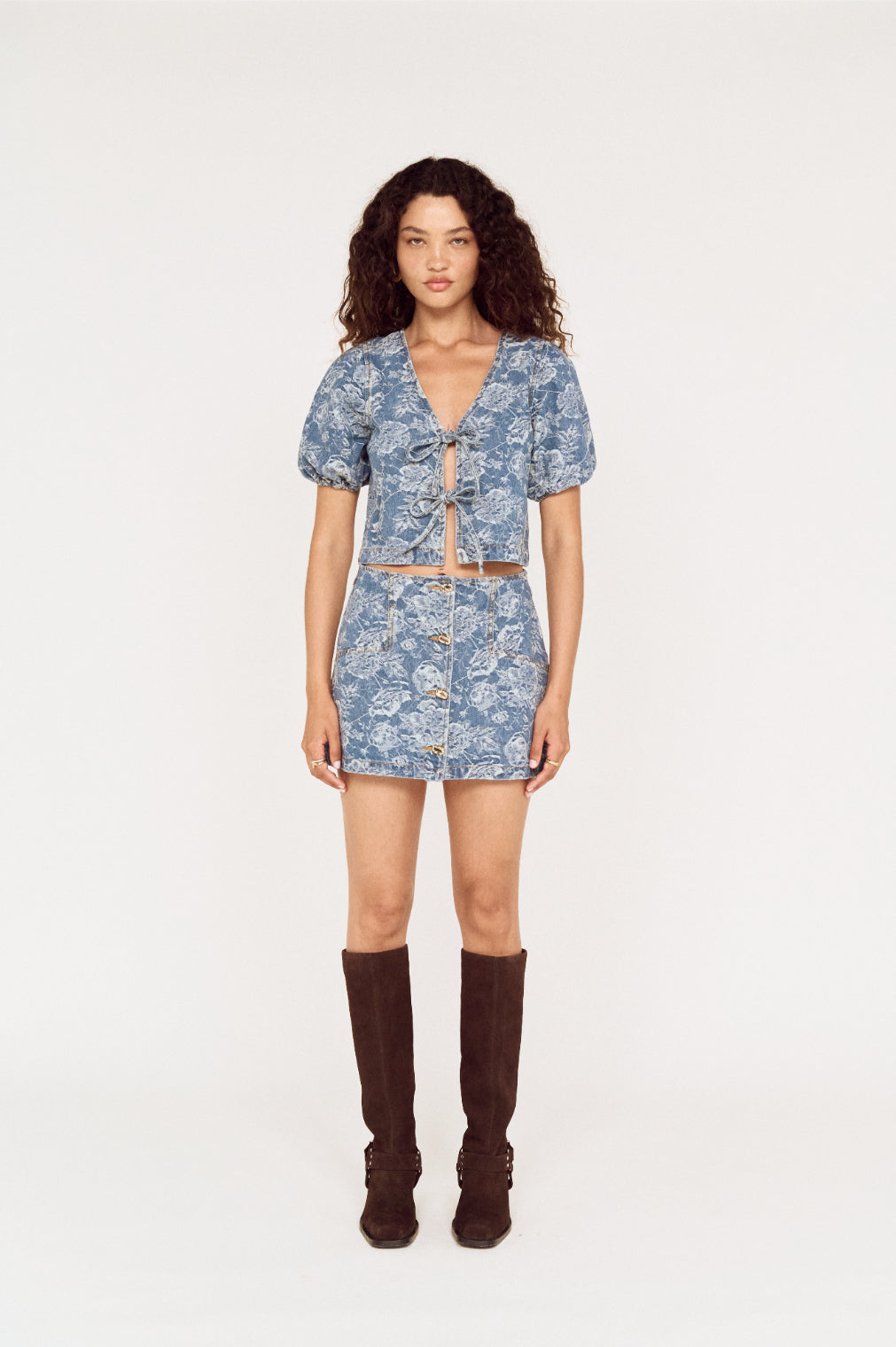 Pre Order APRIL - Calla Denim Top