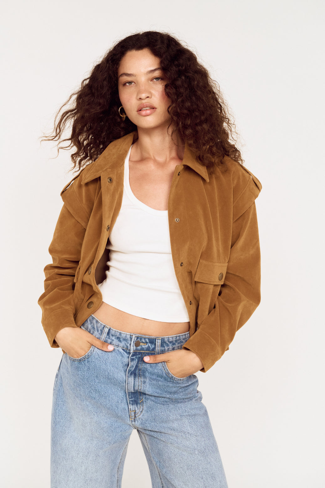 Pre Order MAY -Faye Faux Suede Jacket