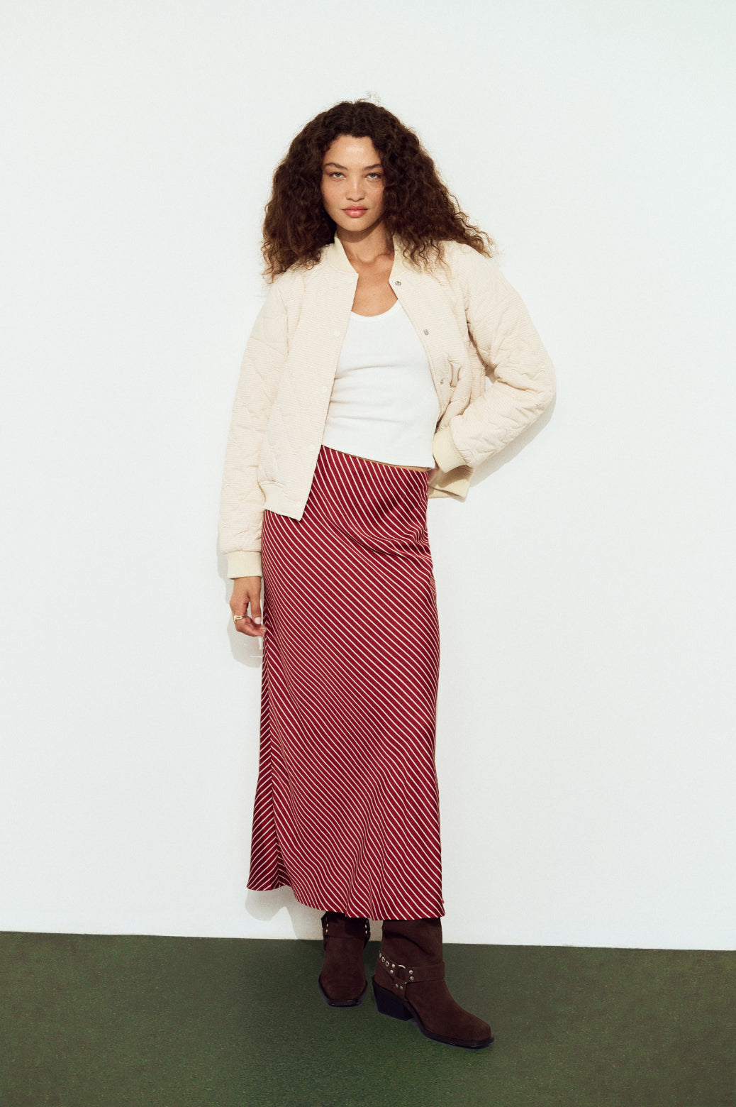 Pre Order JUNE - Leni Bias Midi Skirt