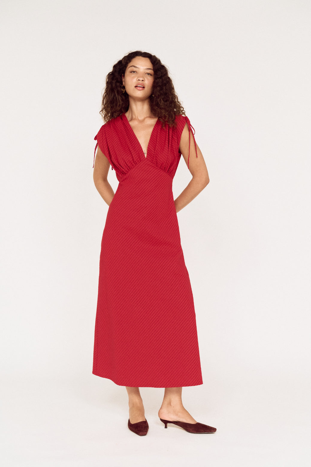 Pre Order MAY - Malia V-neck Midi Dress