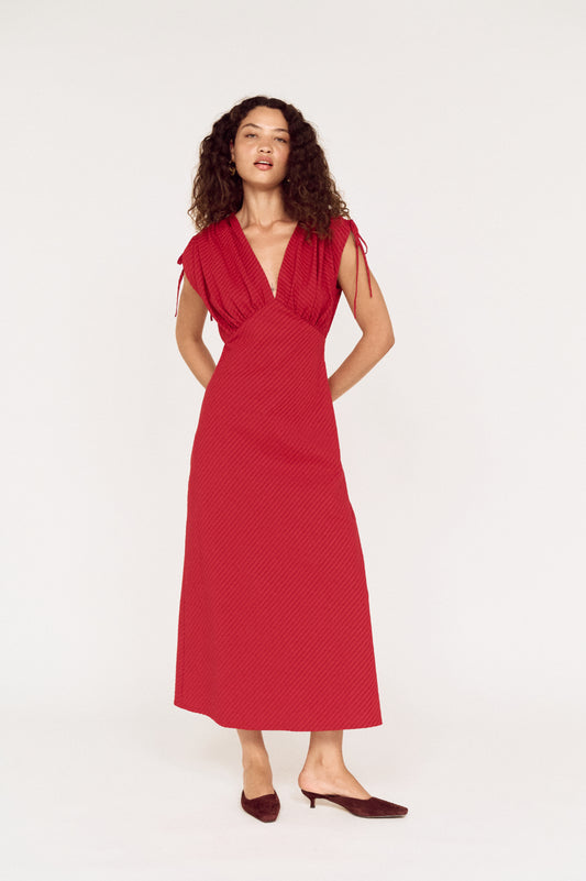 Pre Order MAY - Malia V-neck Midi Dress