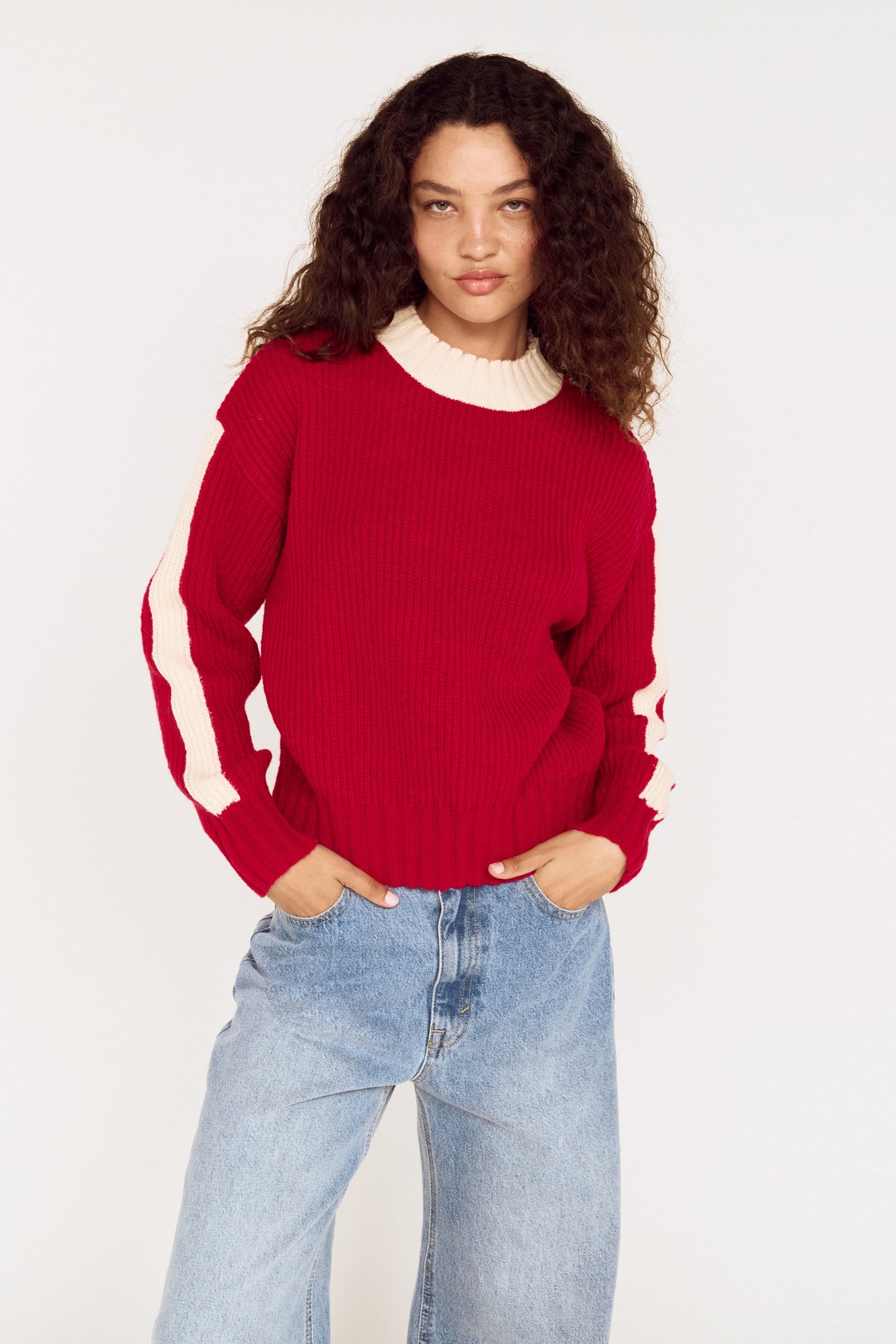 Pre Order JUNE - Tilli Contrast Stripe Knit