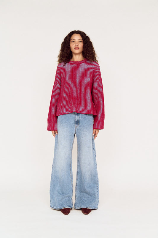 Pre Order APRIL - Cleo Contrast Rib Knit