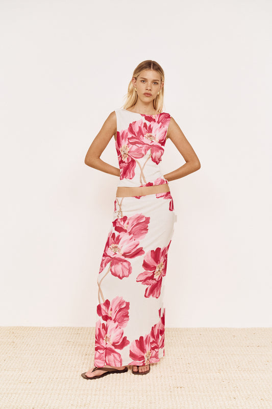 Pre order OCT - Chloe Mesh Top - Floral