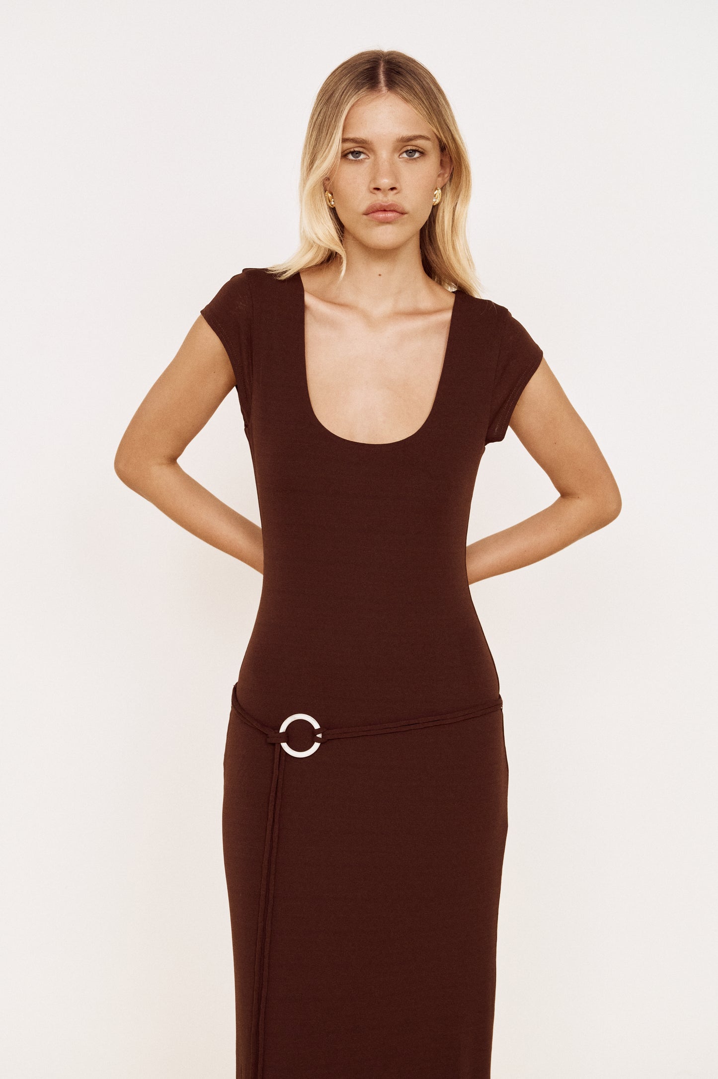 Pre order OCT - Cara Mesh Maxi Dress - Chocolate