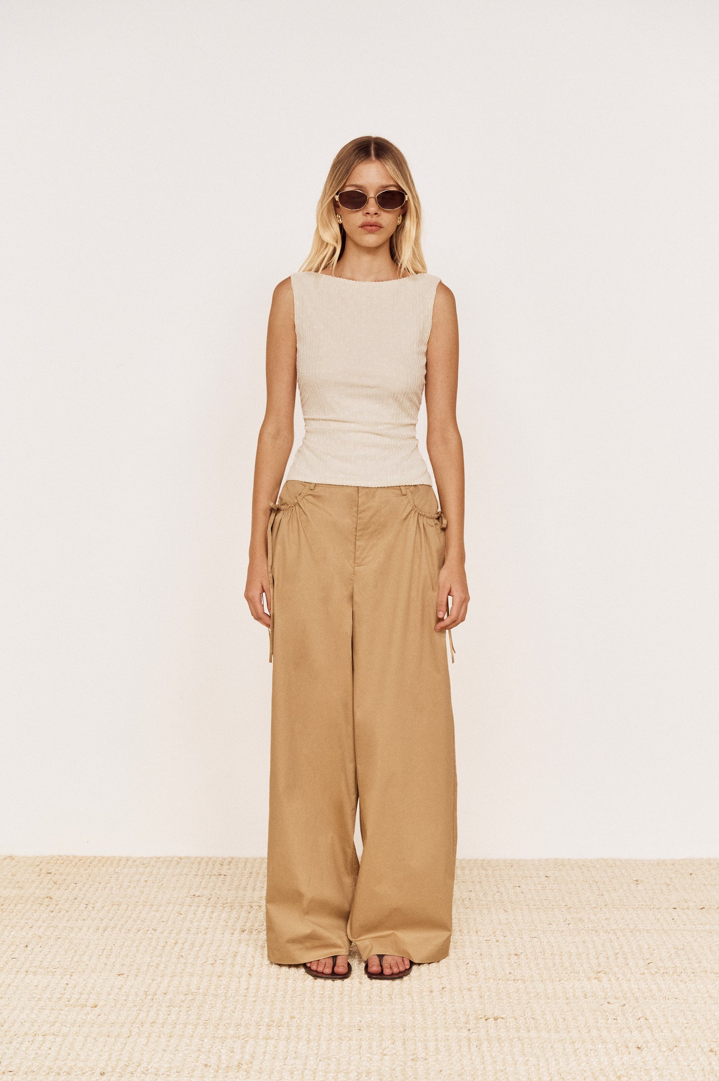 Pre order OCT - Fleur Mesh Top - Cream