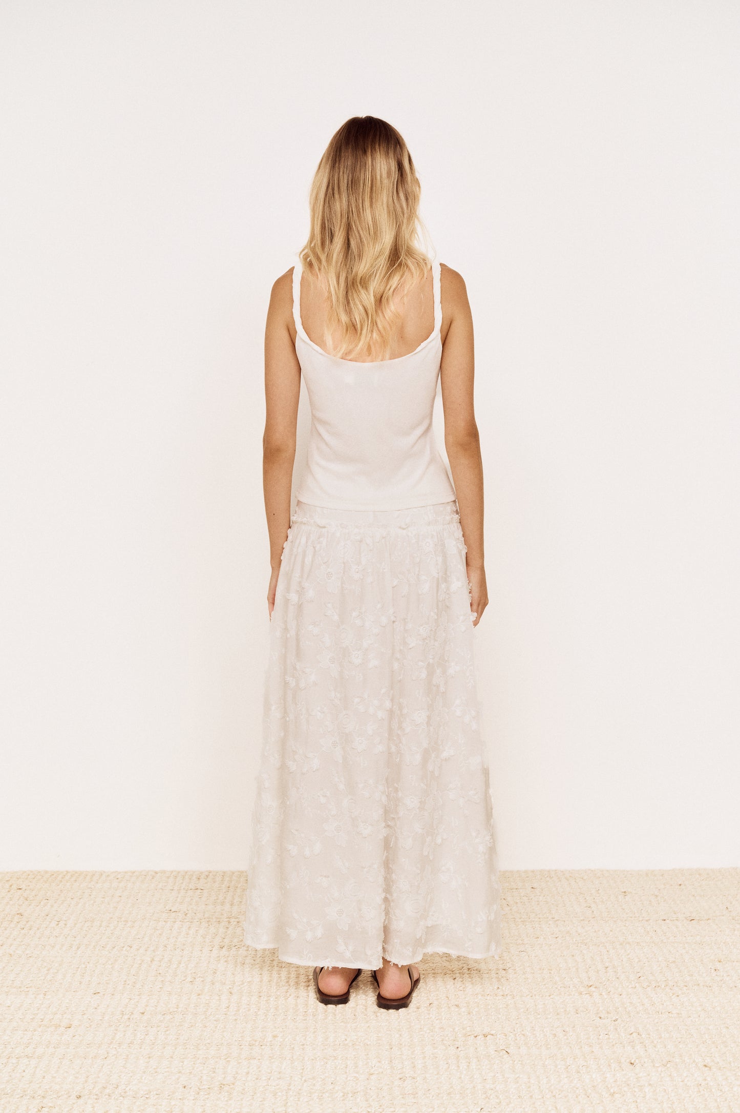 Pre order NOV - Laurel Mesh Twist Top - White