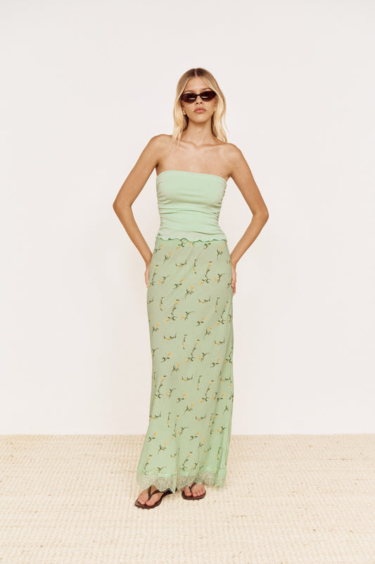 Pre order NOV - Leda Mesh Tube Top - Mint