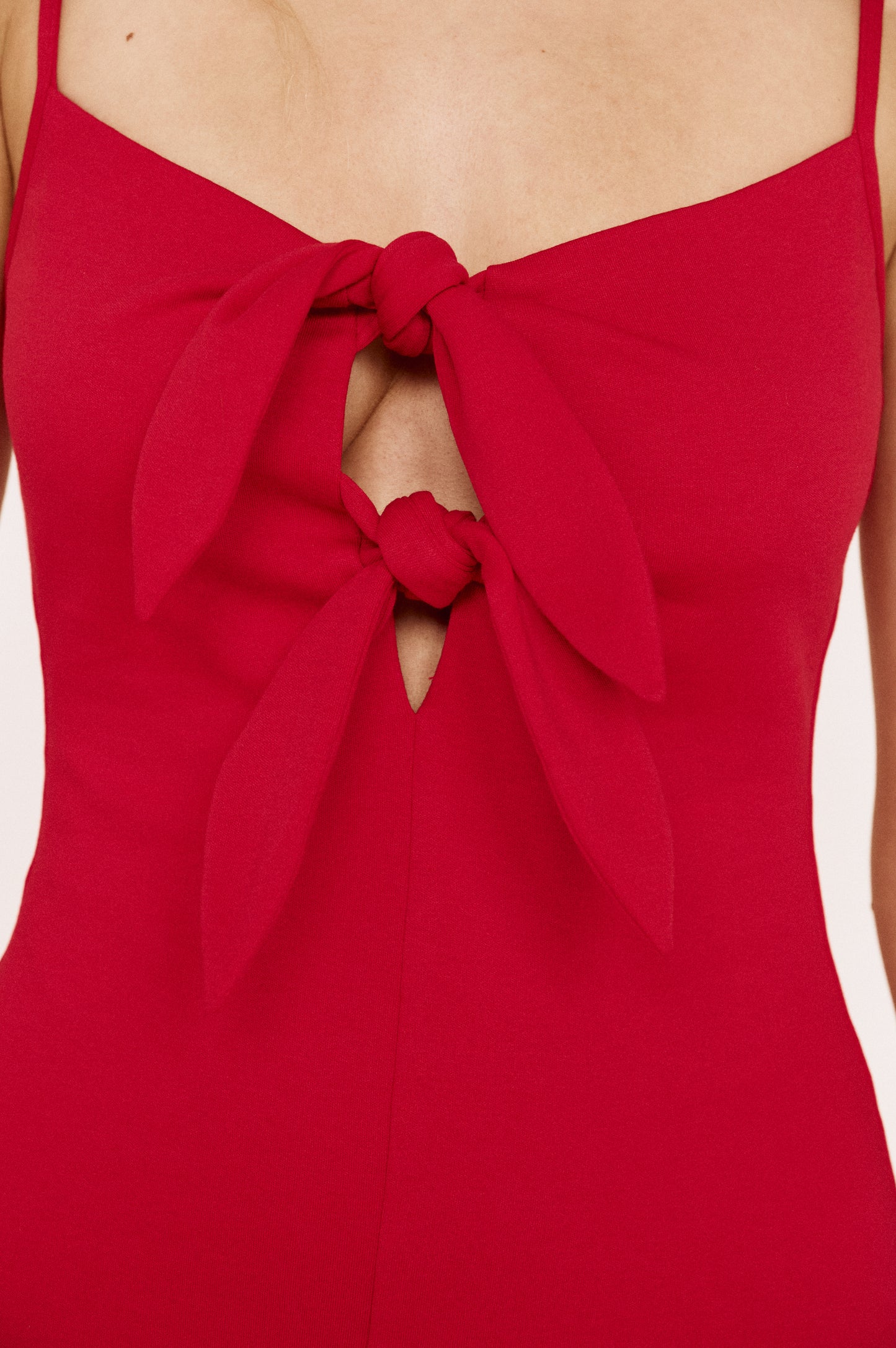 Pre order OCT - Delilah Midi Tie Front Dress - Red
