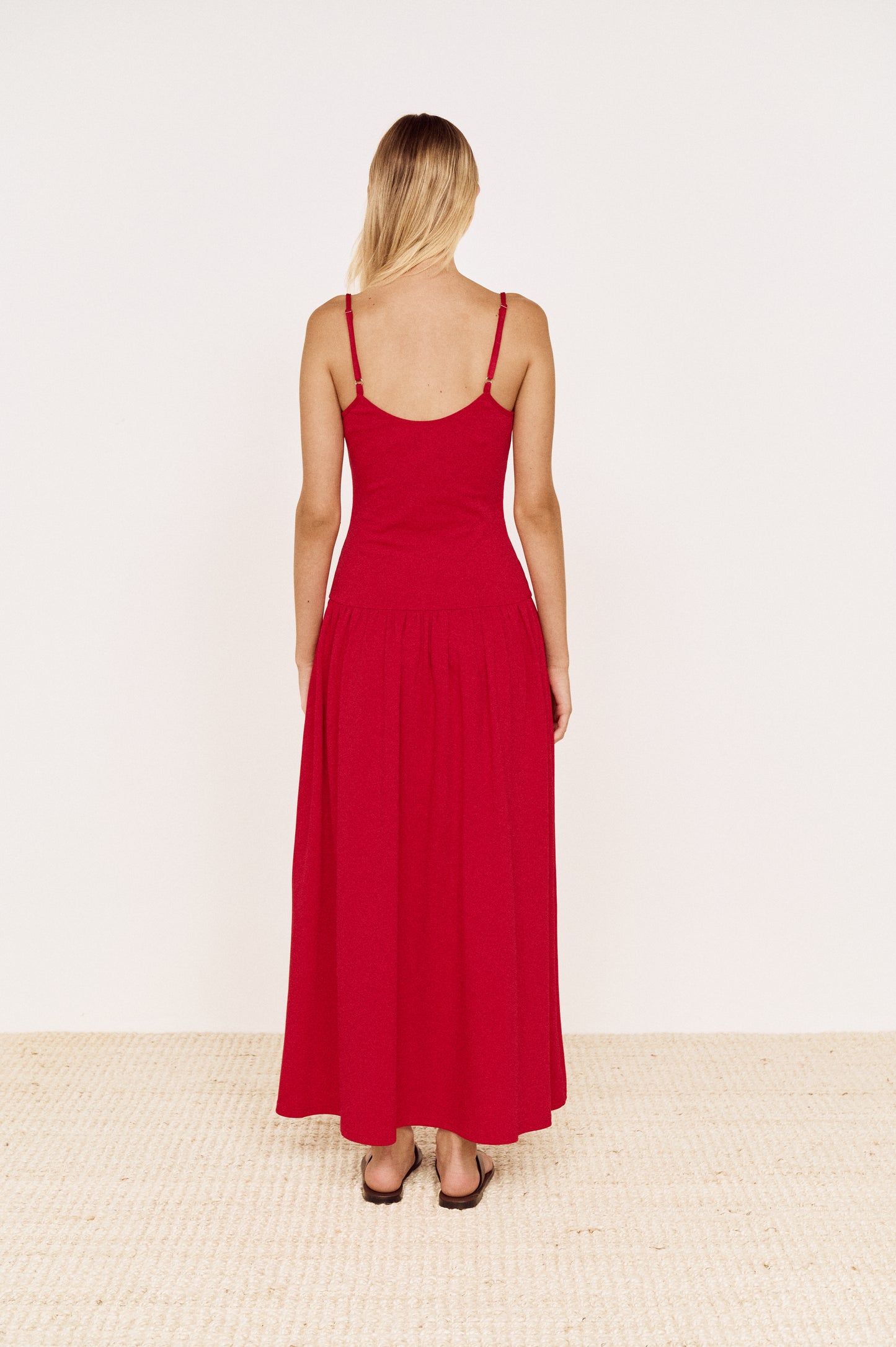 Pre order OCT - Delilah Midi Tie Front Dress - Red