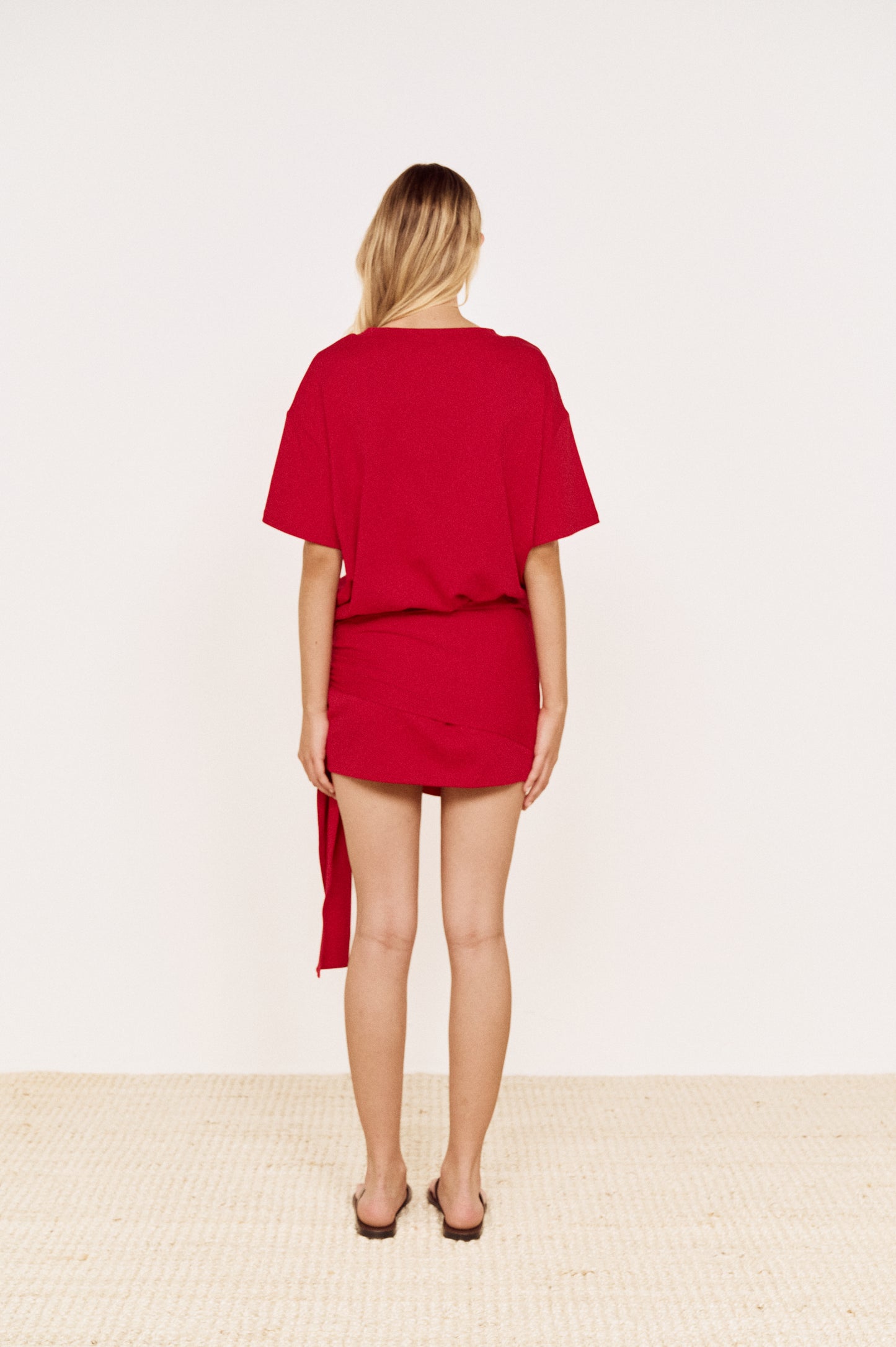 Pre order OCT - Delilah Mini Tee Dress - Red