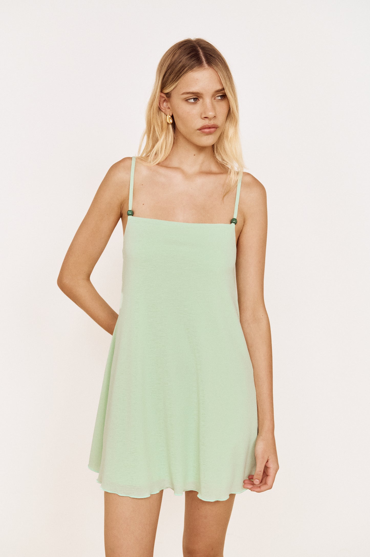 Pre order NOV - Leda Mesh Mini Dress - Mint