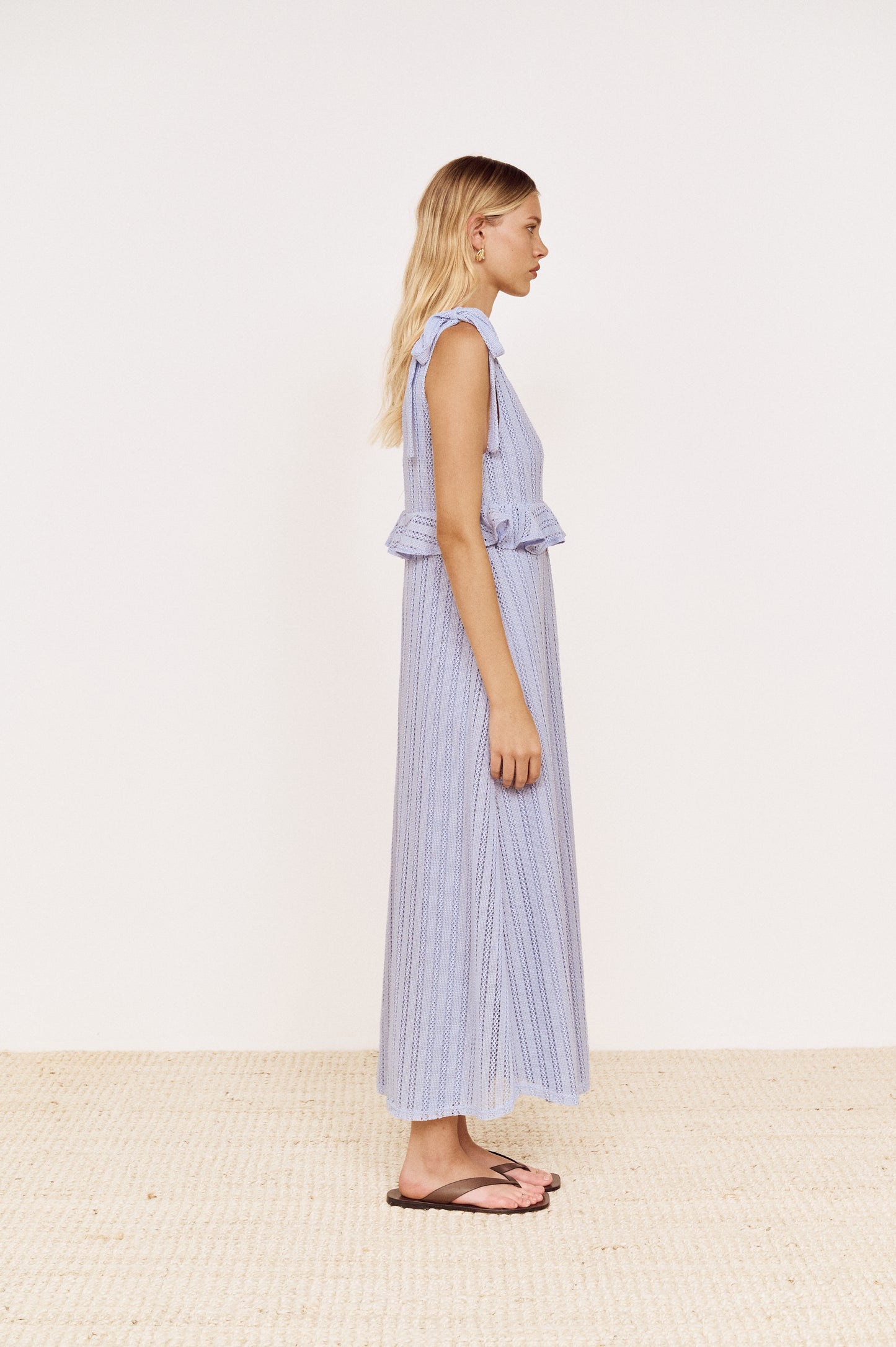 Pre order DEC - Sky Tie Midi Dress - Blue