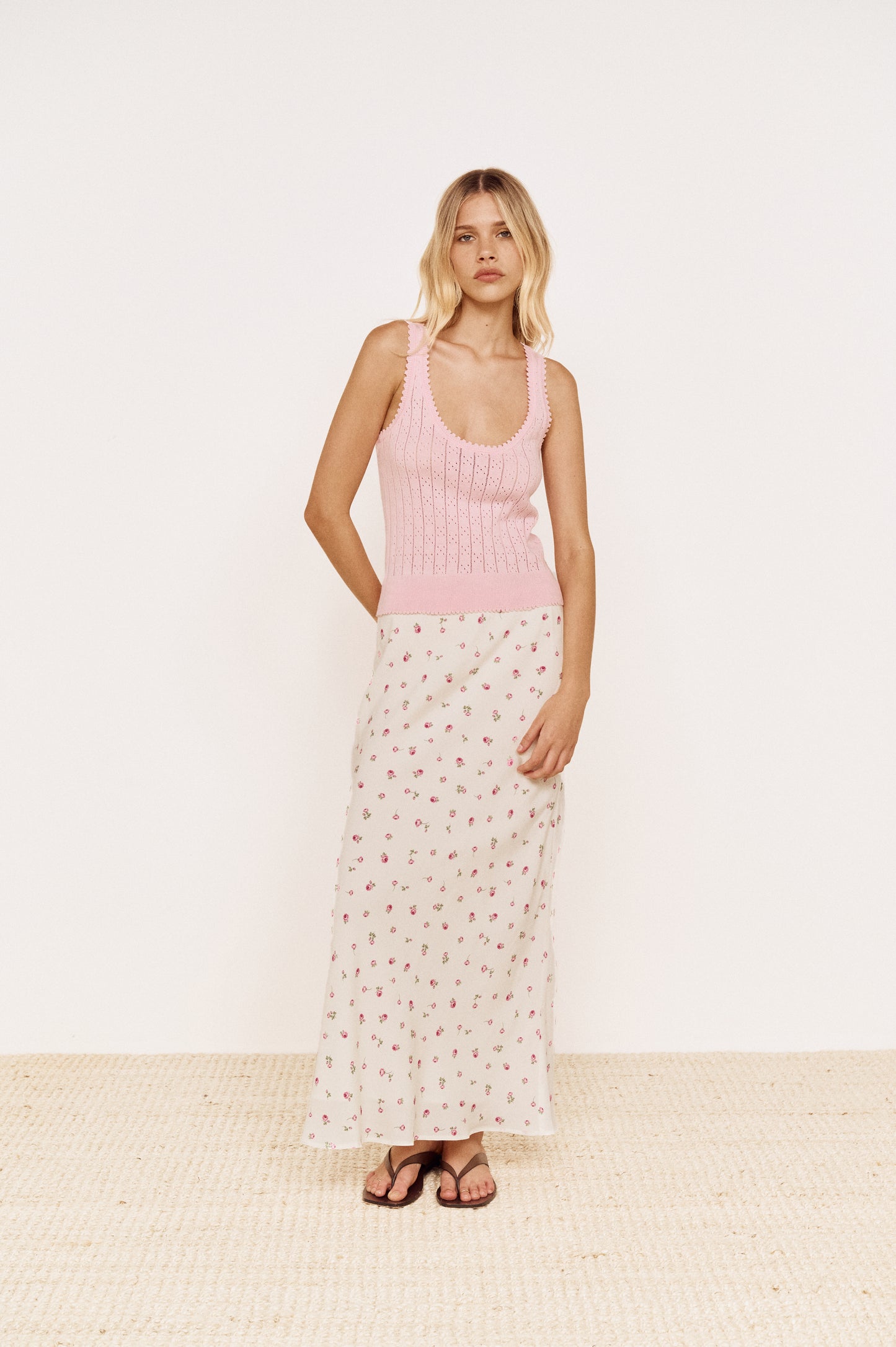 Pre order NOV - Rosalia Bias Maxi Skirt - Floral