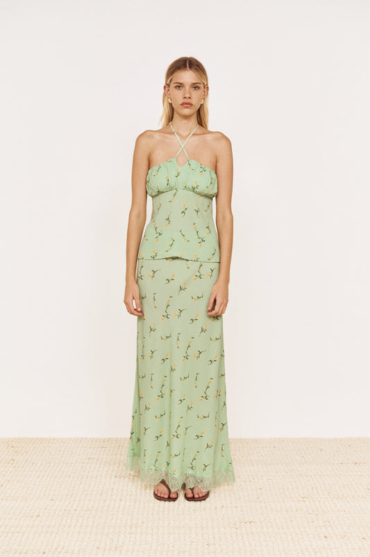 Pre order NOV - Penelope Bias Midi Skirt - Floral
