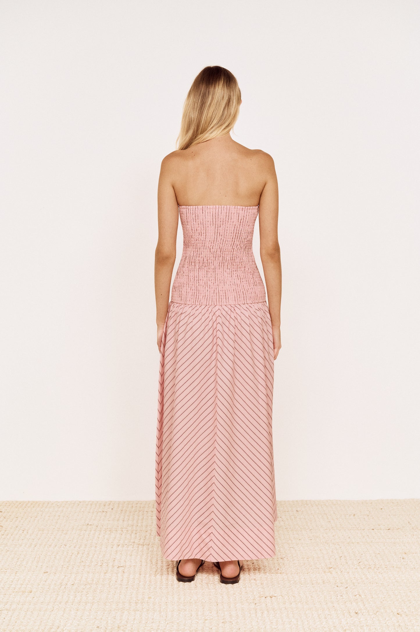 Pre order NOV - Meave Strapless Maxi Dress - Rose Stripe