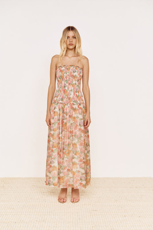 Pre order NOV - Jessie Shirred Maxi - Floral