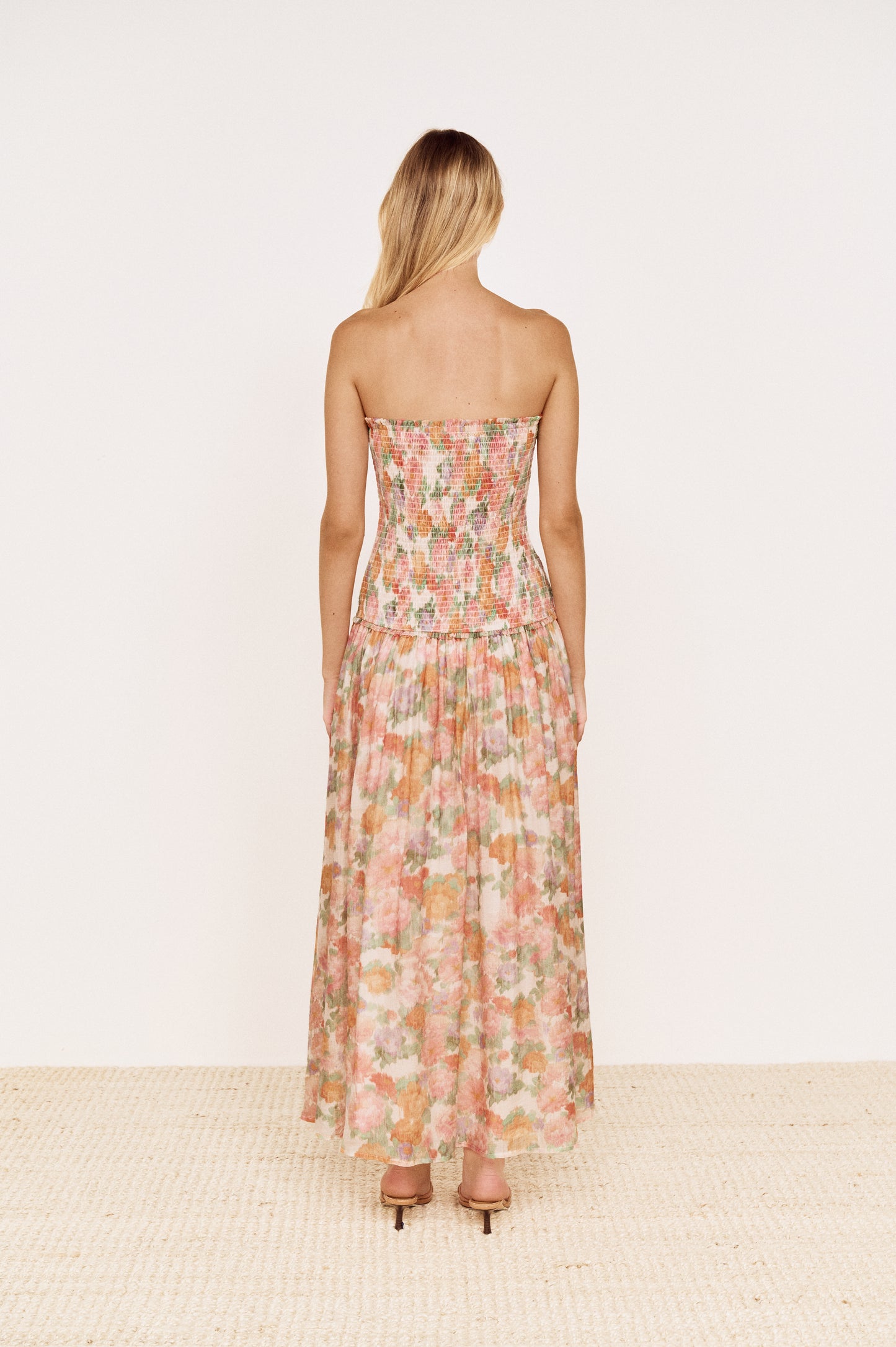 Pre order NOV - Jessie Shirred Maxi - Floral
