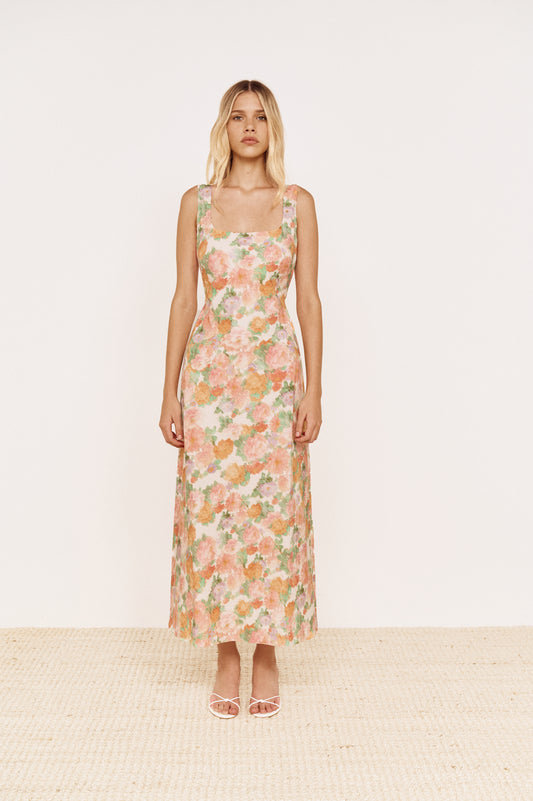 Pre order NOV - Jasmine Bias Midi Dress - Floral