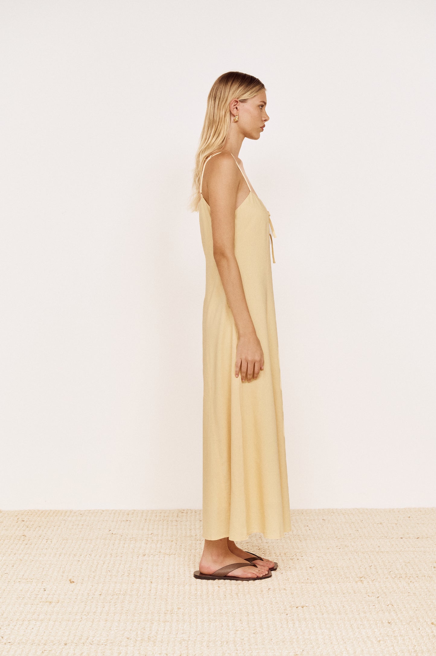 Pre order DEC - Tyla Cut out Midi Dress - Butter