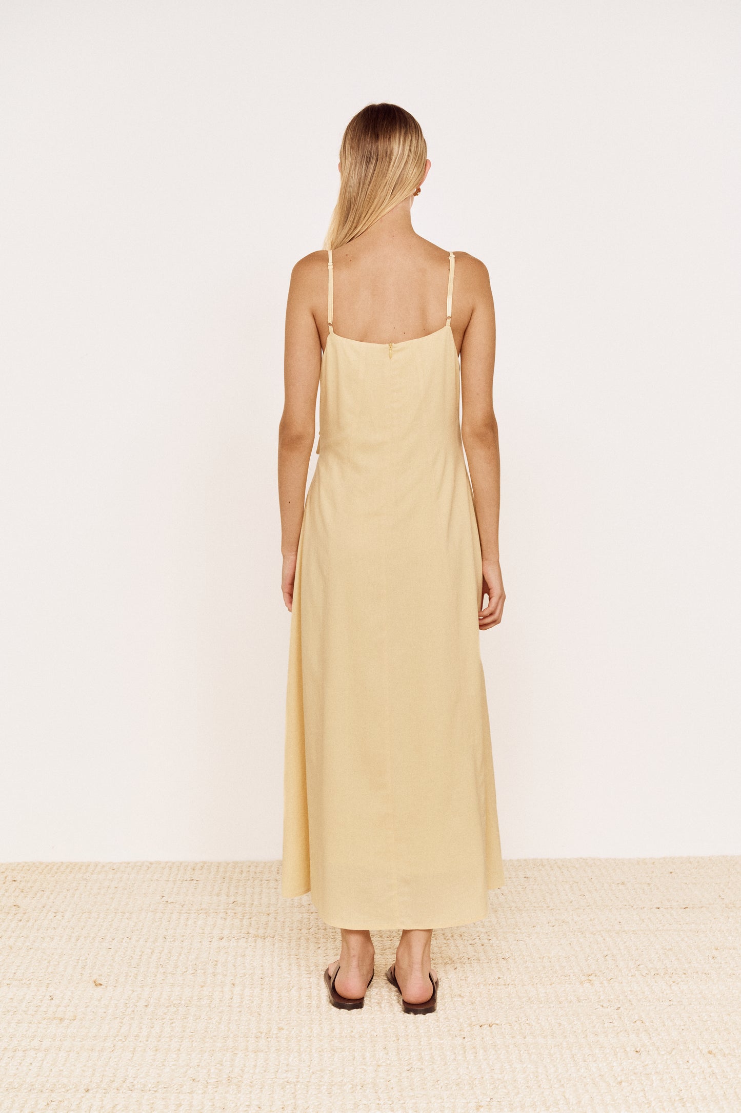 Pre order DEC - Tyla Cut out Midi Dress - Butter