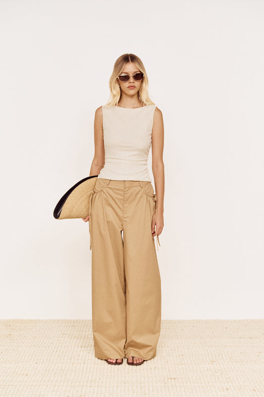 Pre order OCT - EL Drawstring Pocket Pant - Sand