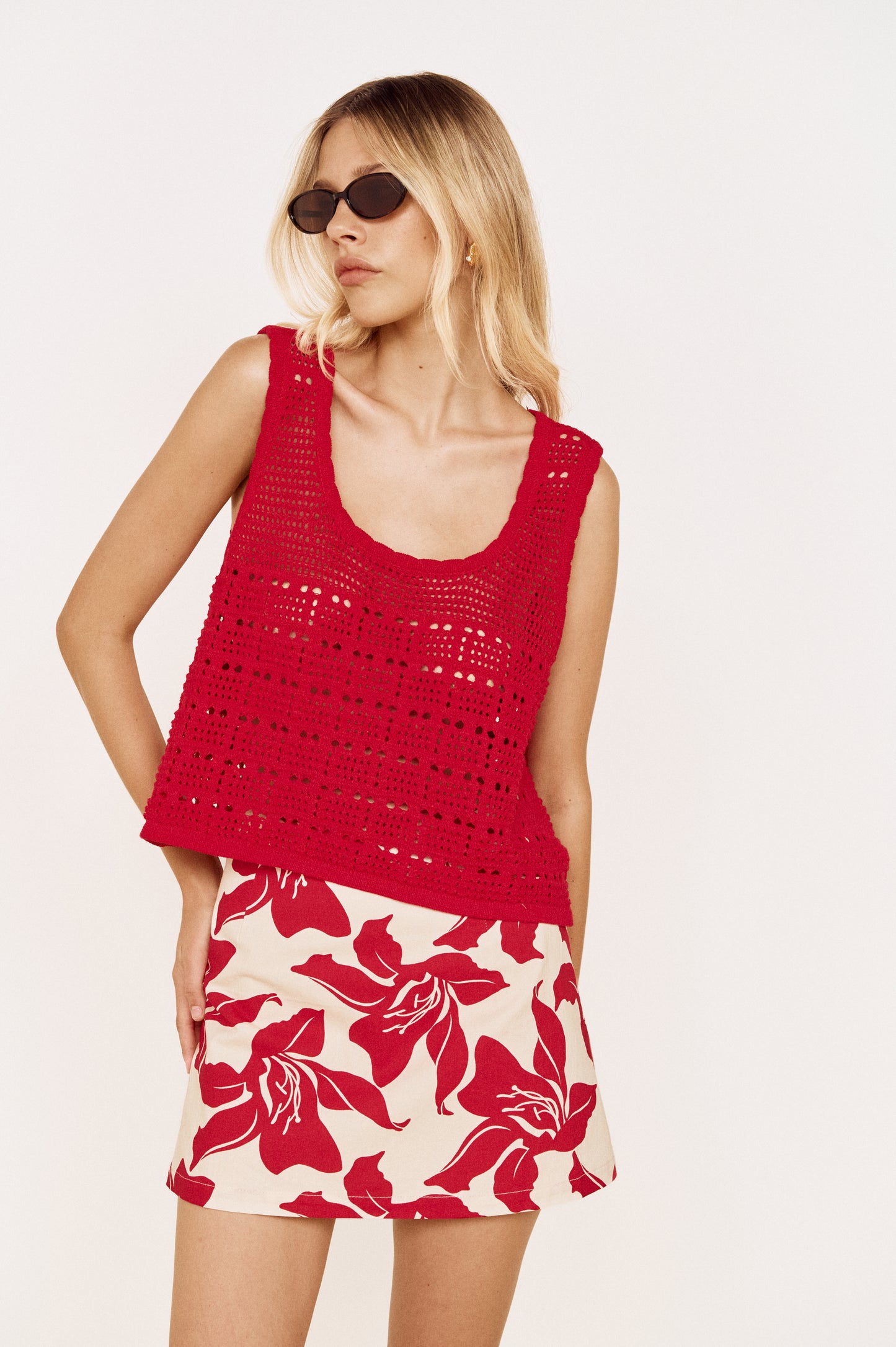 Pre order OCT - Anais Knit Tank - Red
