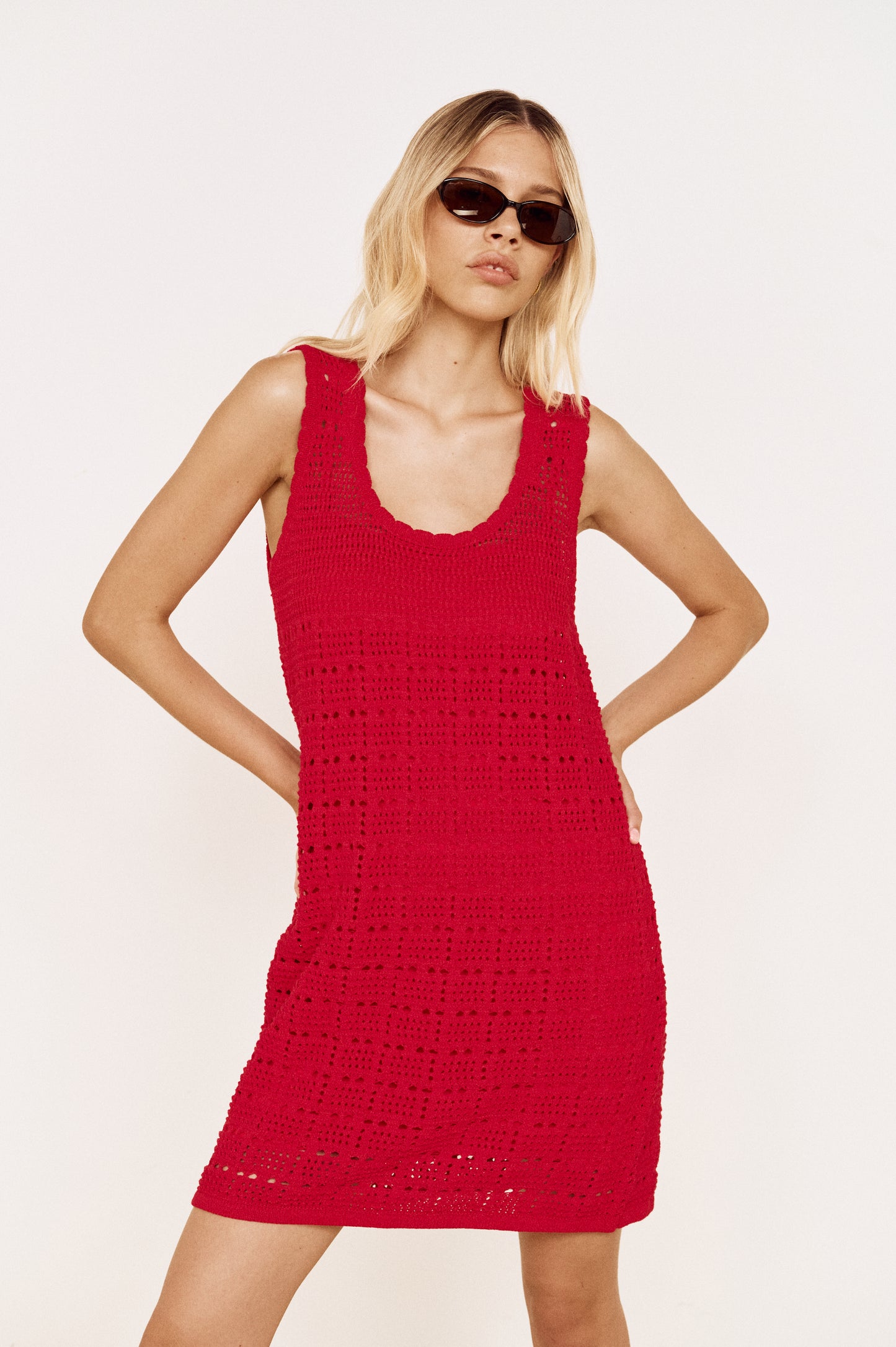 Pre order OCT - Anais Knit Mini Dress - Red