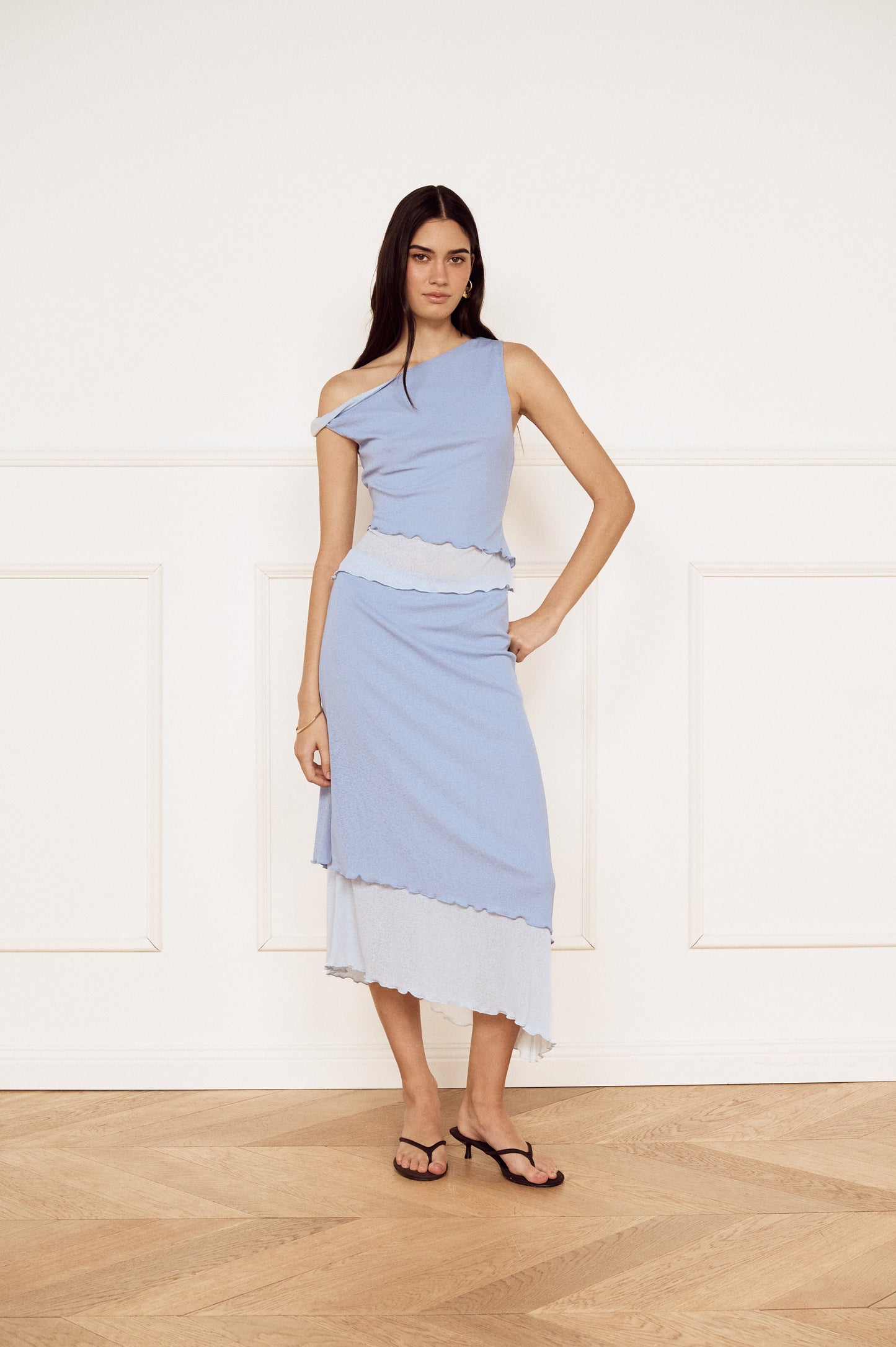 Pre Order JAN -Iris Overlay Midi Skirt
