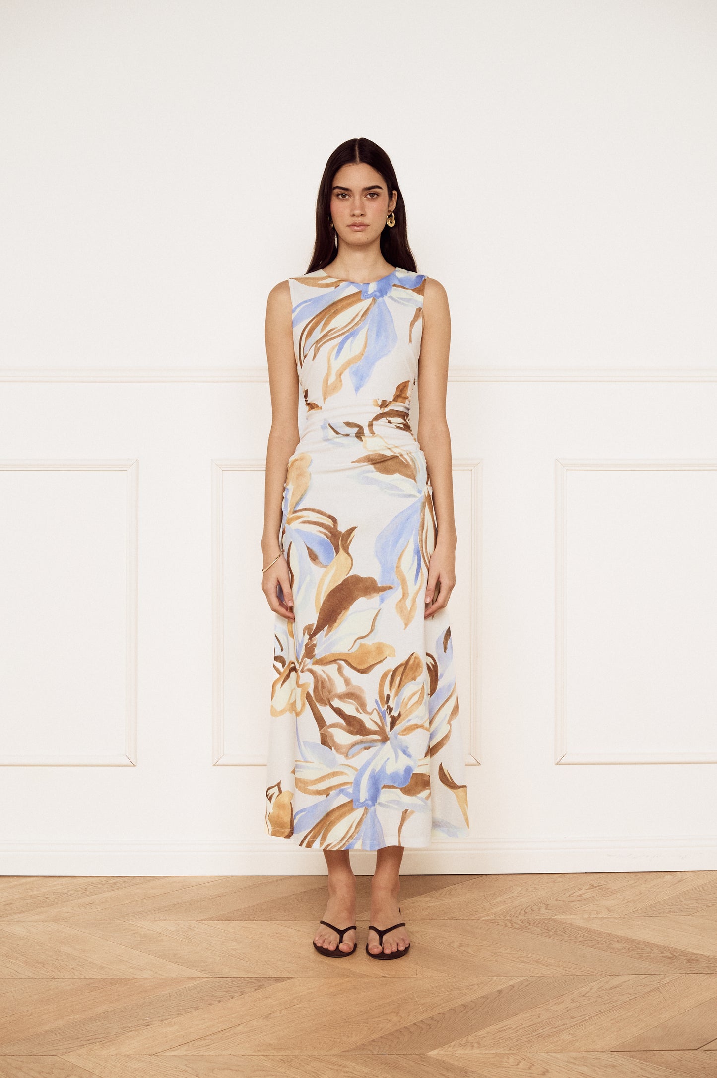 Pre Order JAN - Jardin Mesh Midi Dress