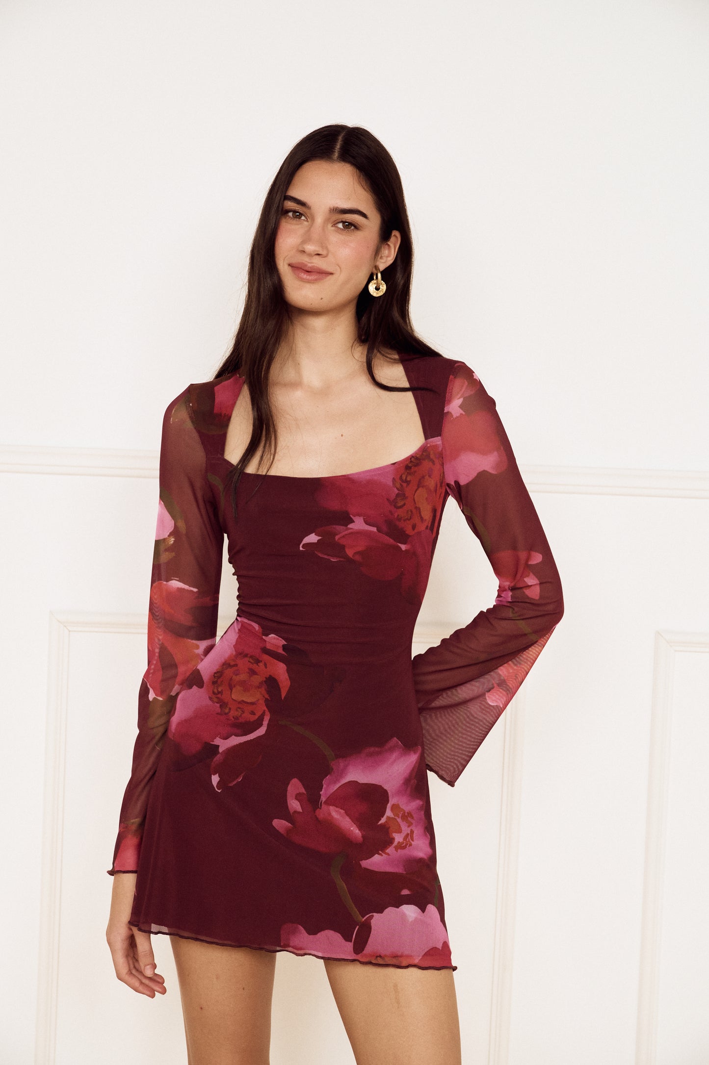 Pre Order MARCH - Anais Mesh Mini Dress