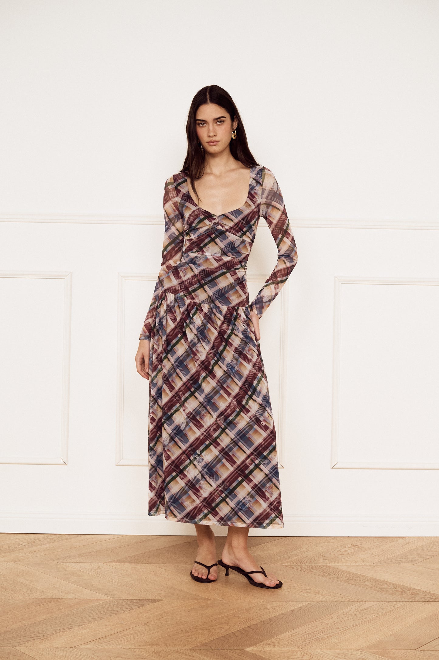 Pre Order FEB - Sabina Mesh Midi Dress