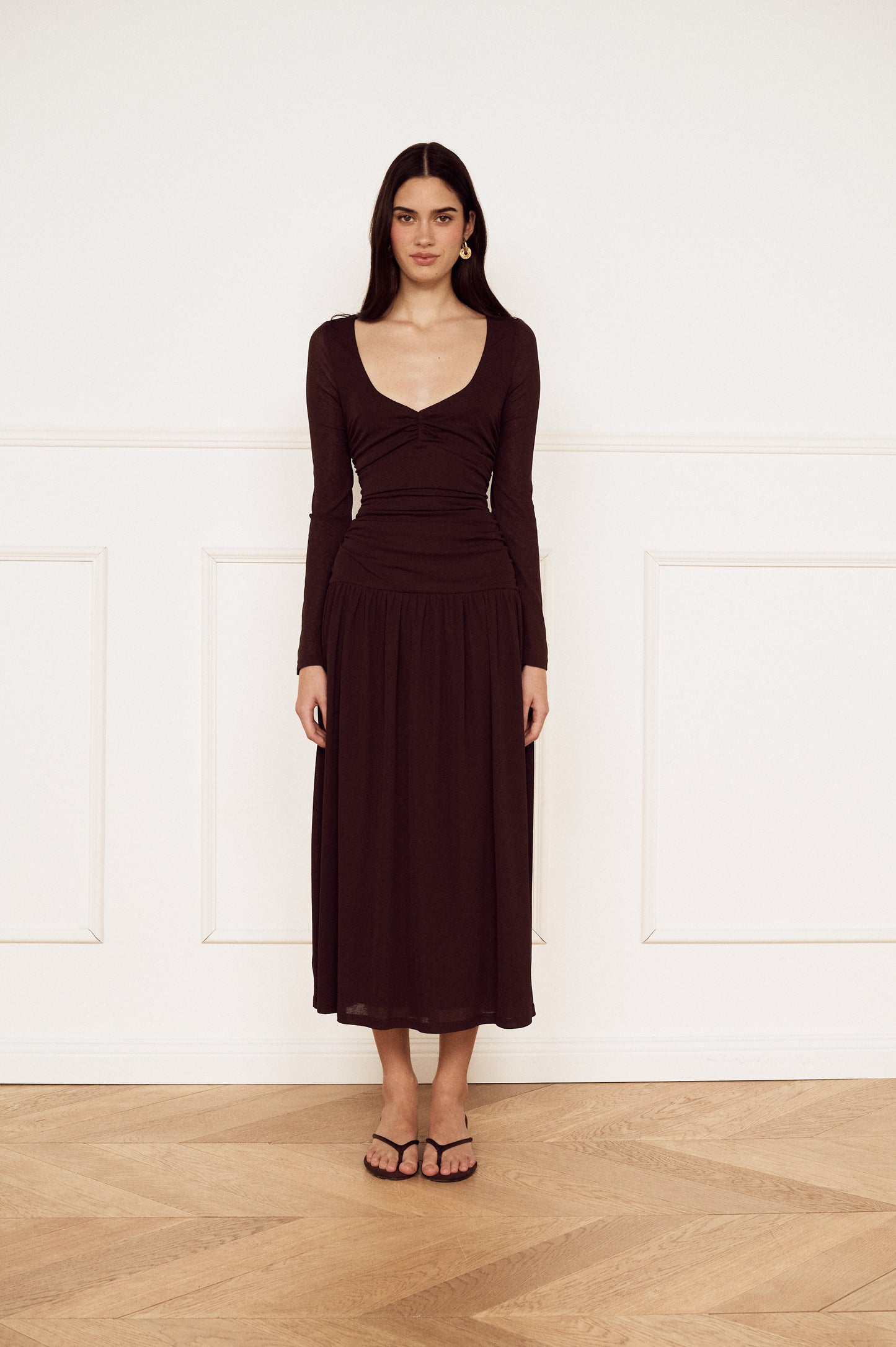 Pre Order MARCH - Astrid Drop Waist Midi Dress