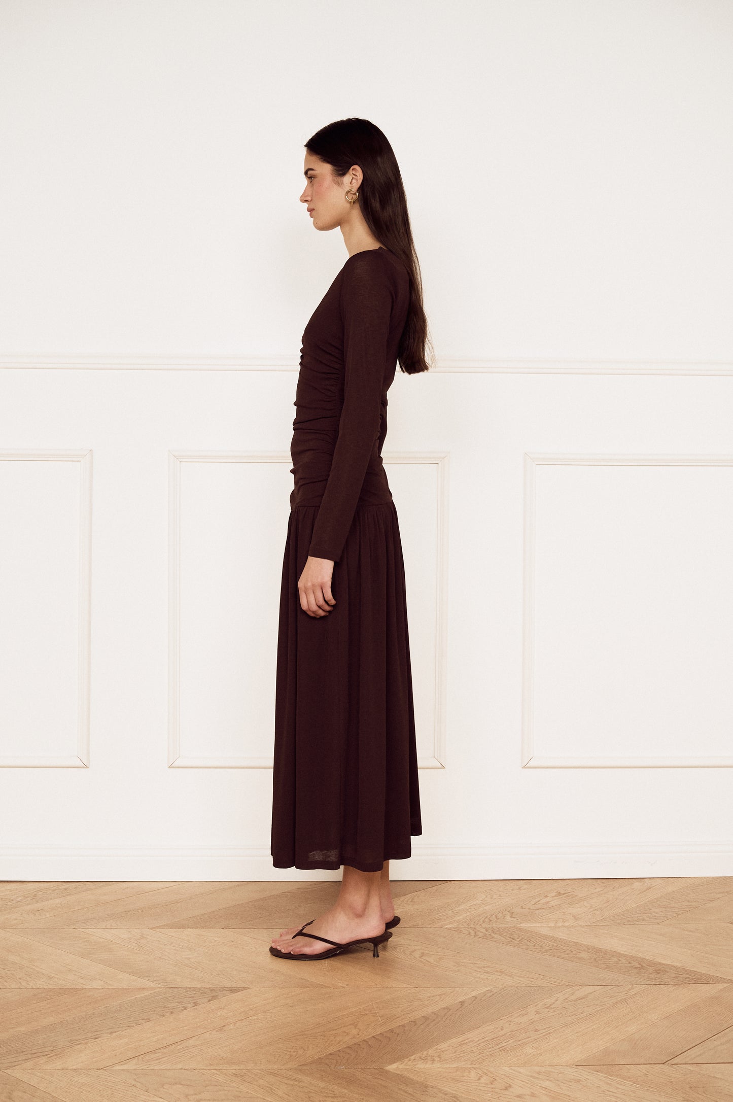 Pre Order MARCH - Astrid Drop Waist Midi Dress