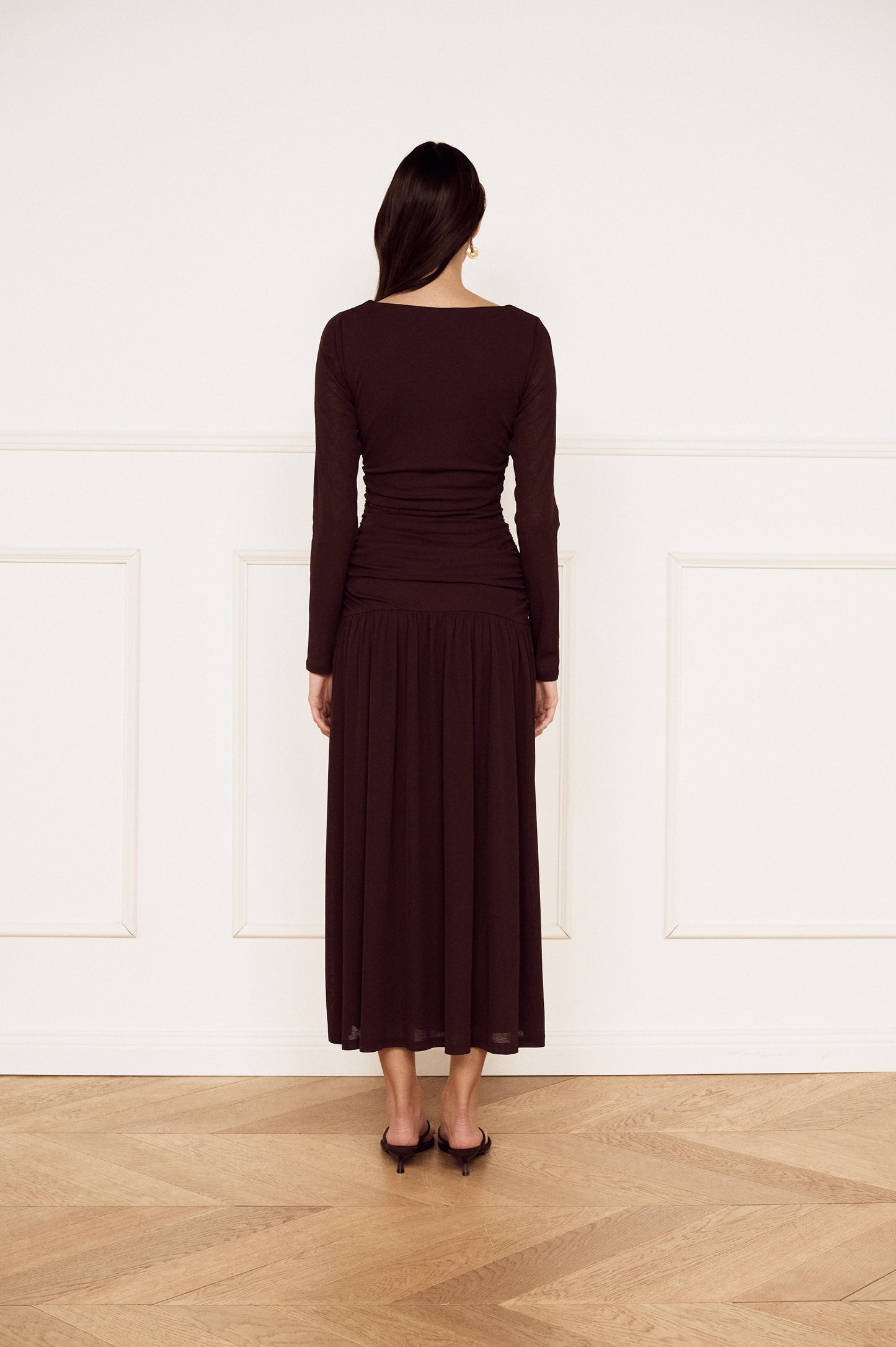 Pre Order MARCH - Astrid Drop Waist Midi Dress