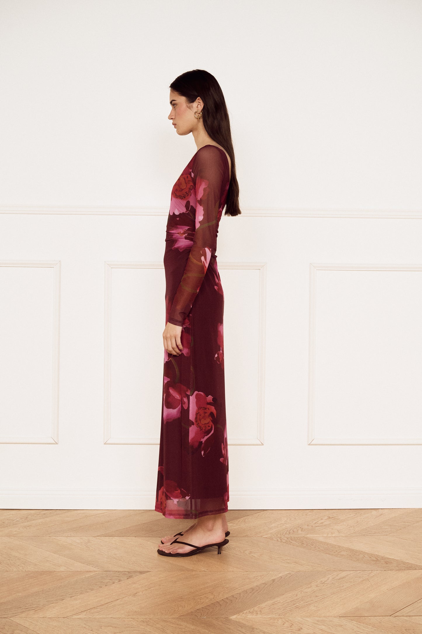 Pre Order MARCH - Anais Mesh Midi Dress