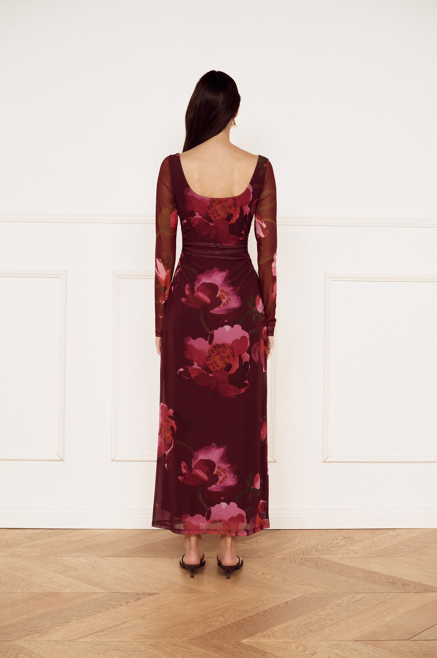 Pre Order MARCH - Anais Mesh Midi Dress
