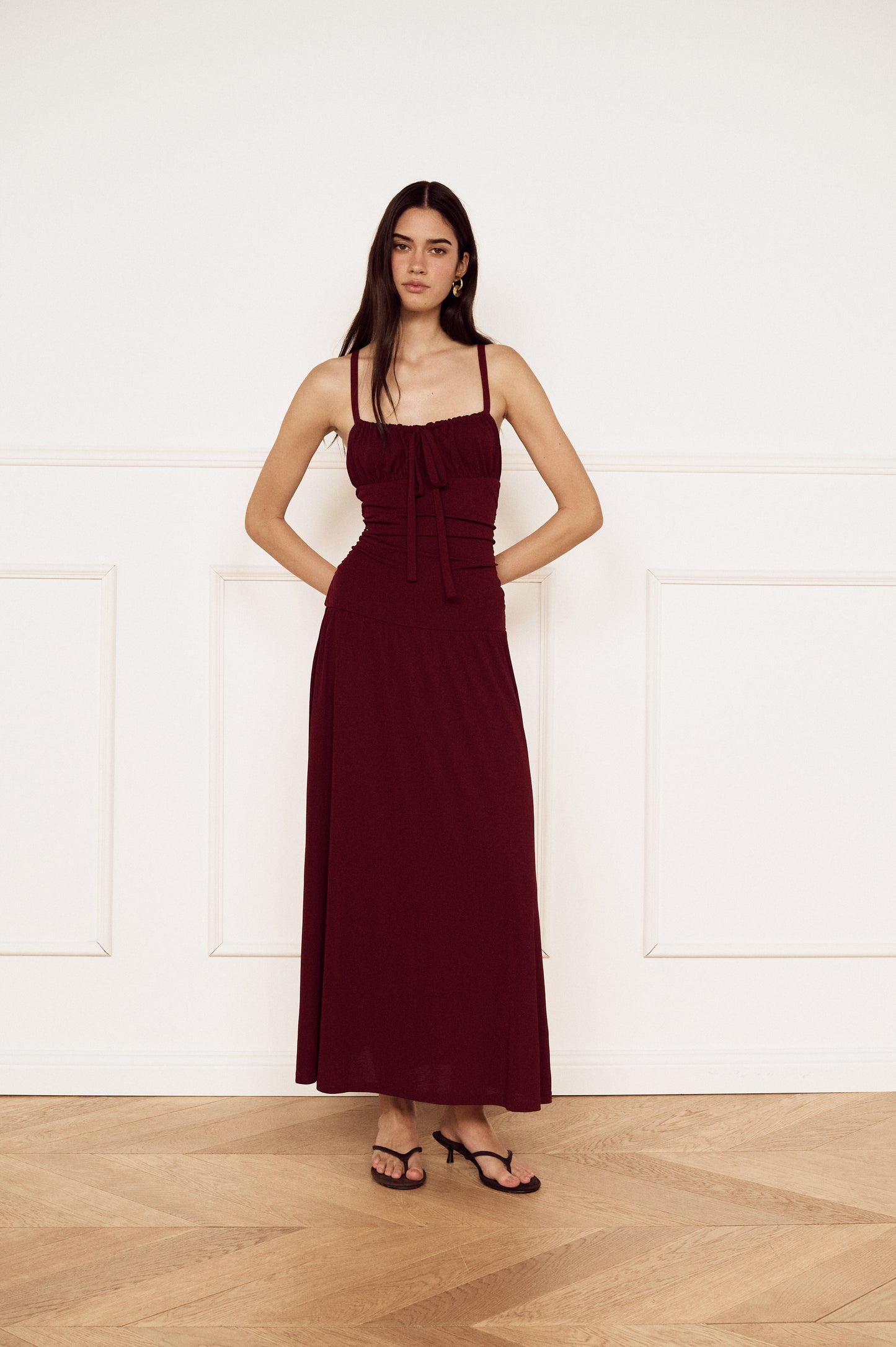 Pre Order FEB - Cherie Drop Waist Midi Dress