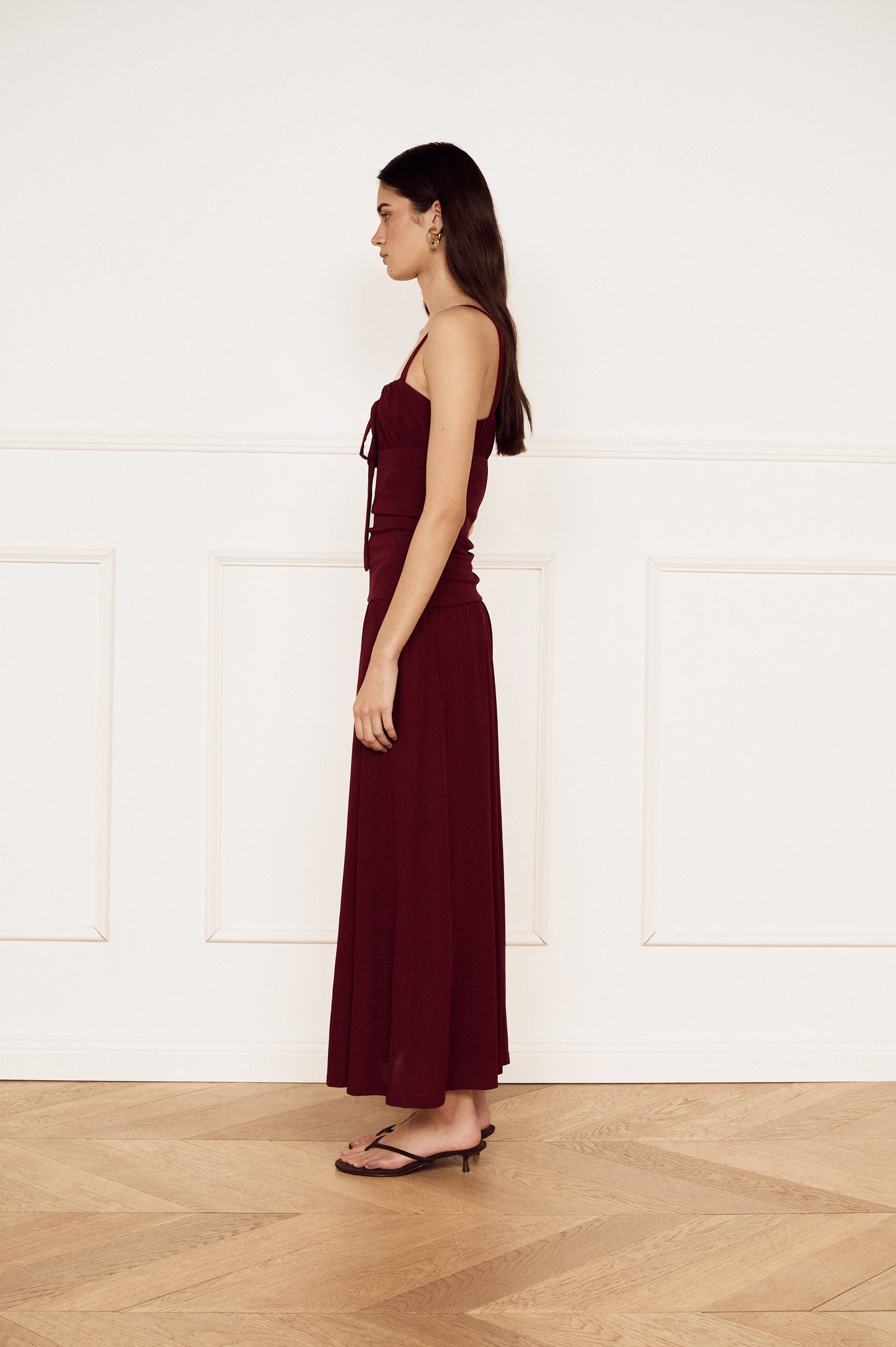 Pre Order FEB - Cherie Drop Waist Midi Dress
